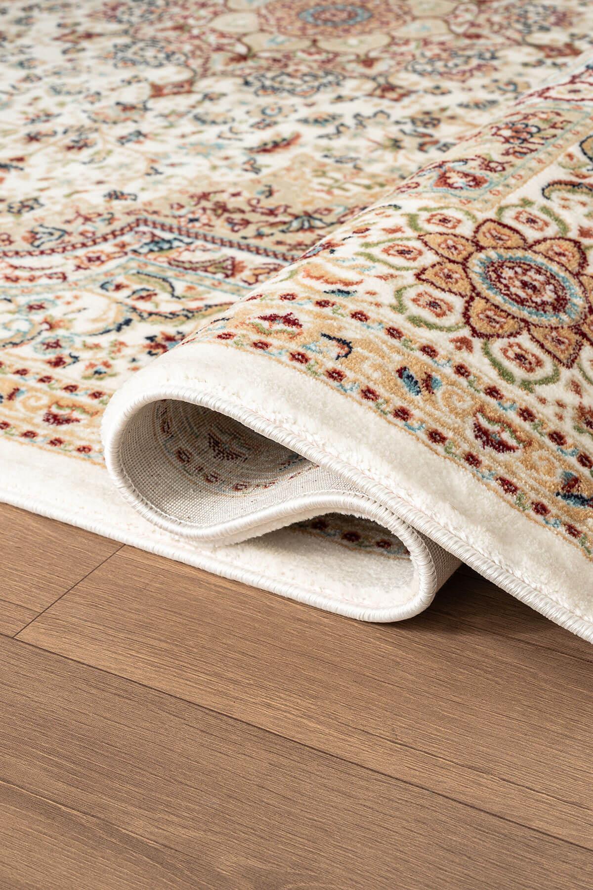 Cotto Home Fesane FN004B Renkli Pamuk Taban Etnik Desenli
