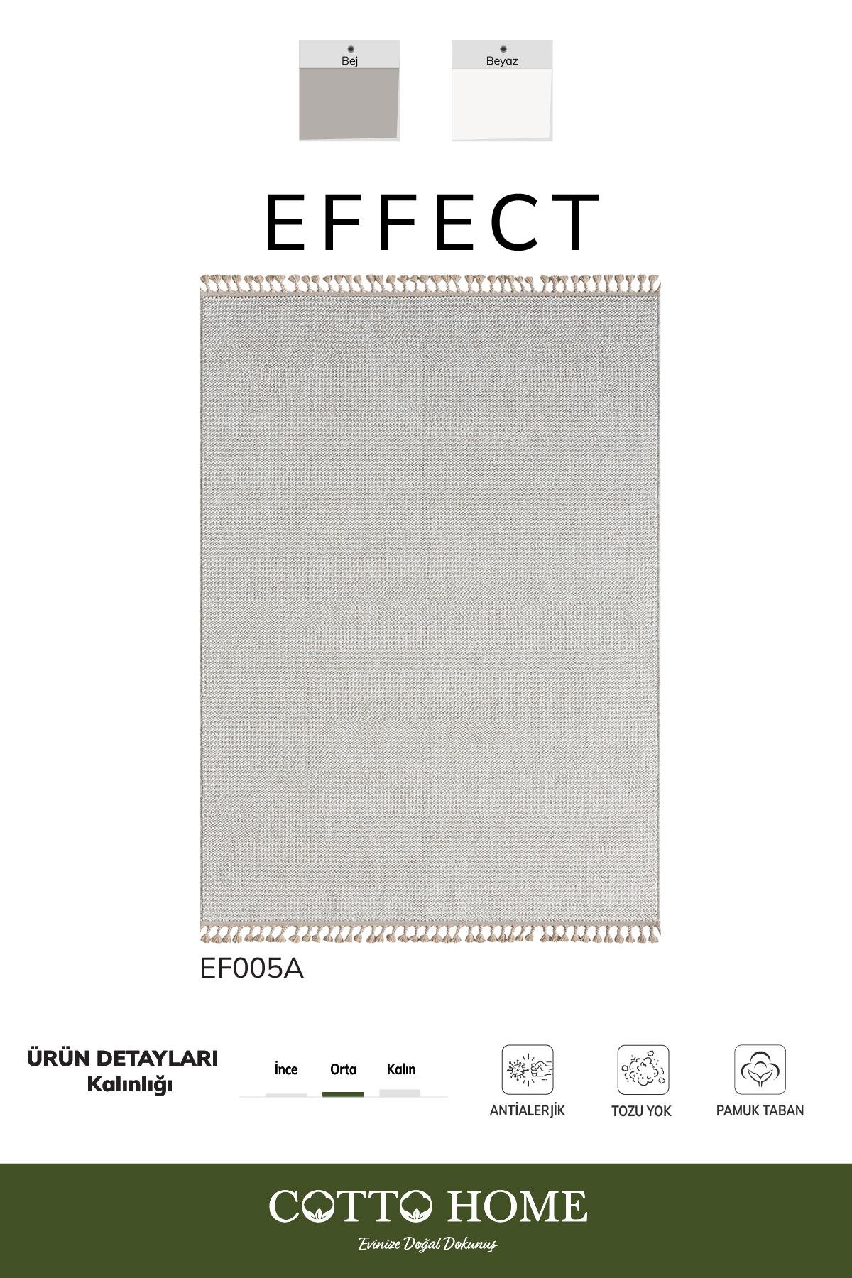 Effect EF005A Bej Halı Modern Desenli Antialerjik Jüt Taban