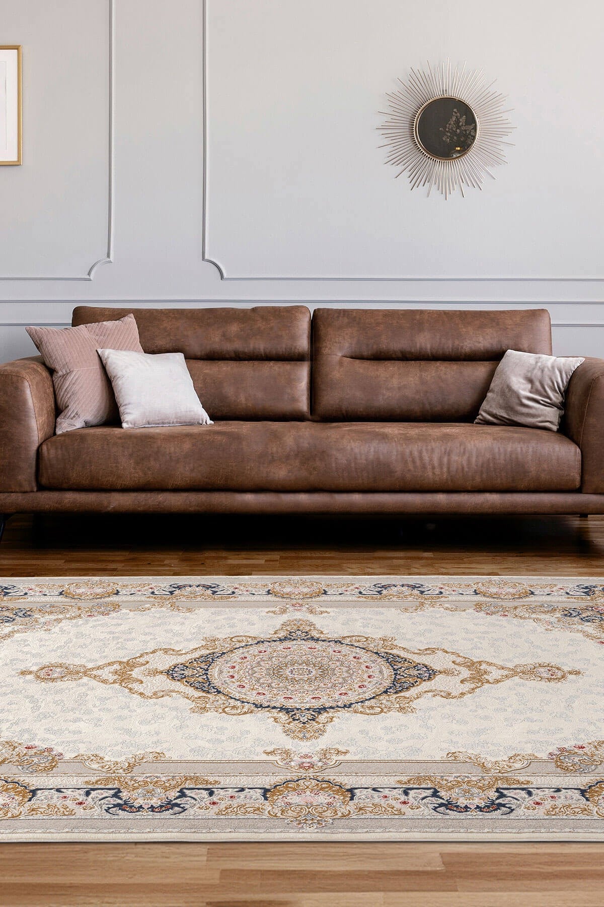 Farah FR003A Renkli Halı Klasik Desen Özel İpli Pamuk Taban