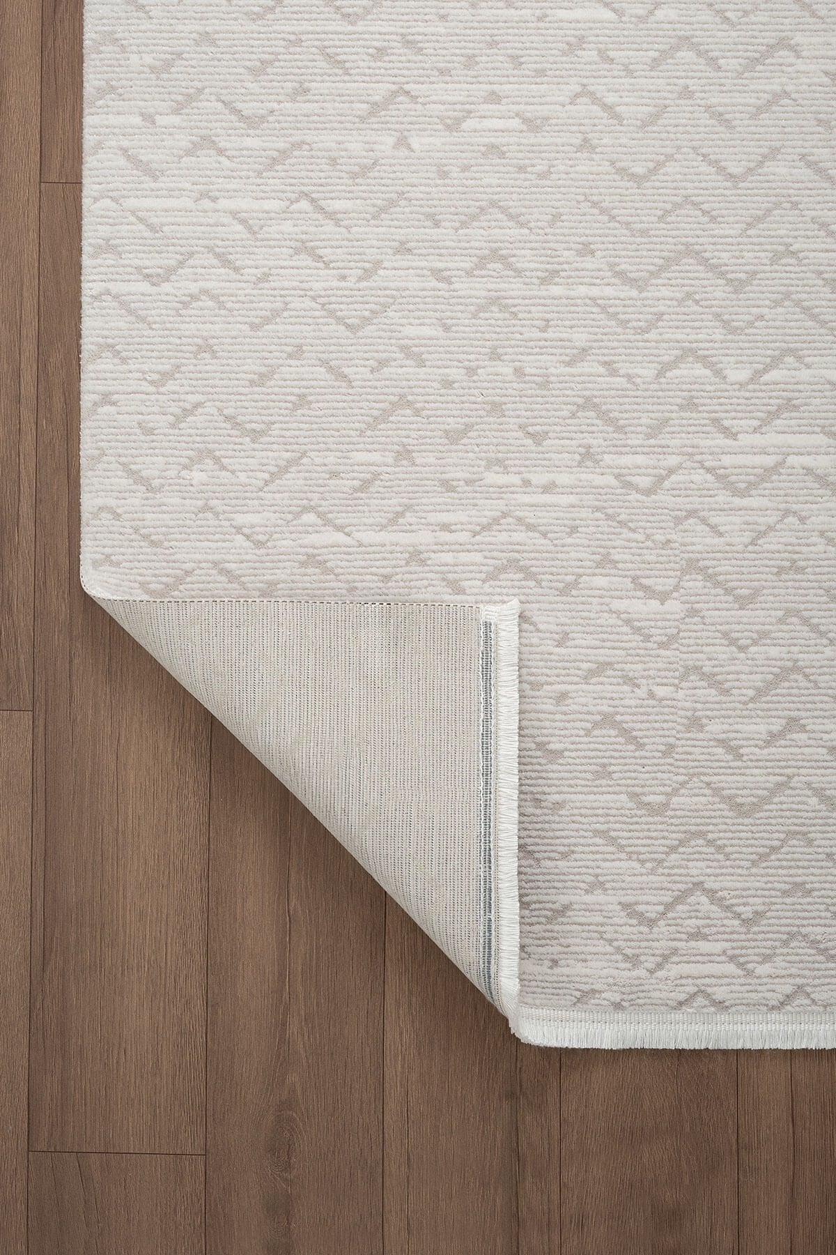 Feel FL010W Krem Halı Modern Desenli Akrilik Pamuk Taban