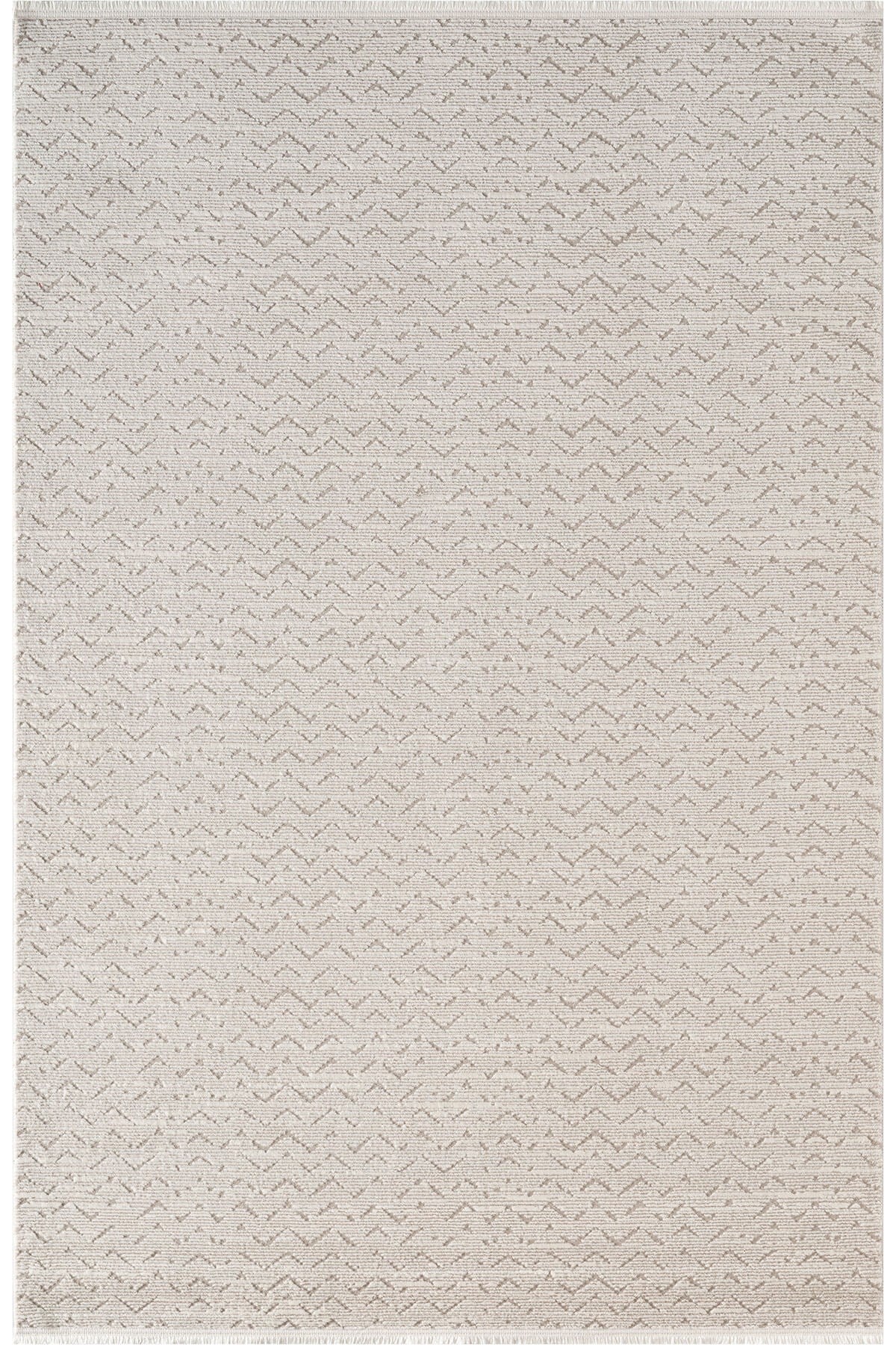 Feel FL010W Krem Halı Modern Desenli Akrilik Pamuk Taban