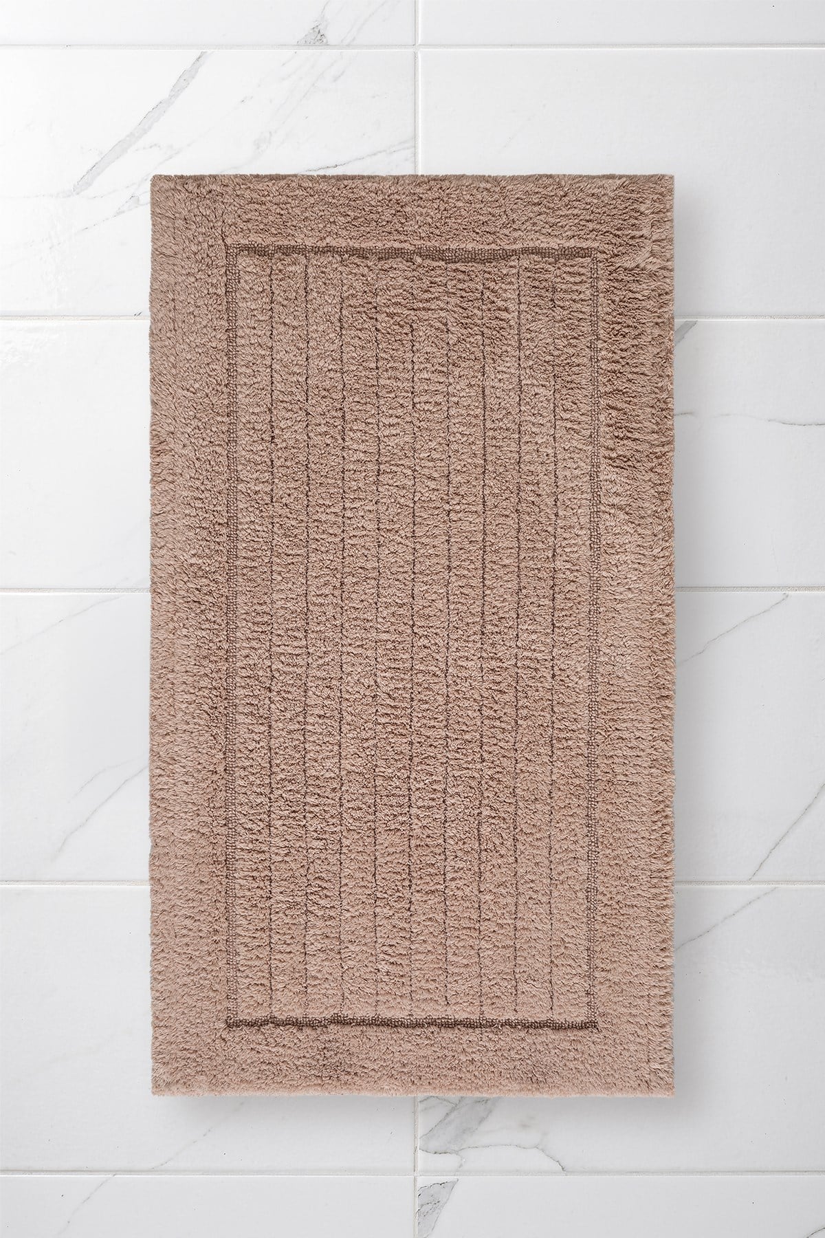 Lilly 2'li Bej Pamuk Banyo Paspas Seti Yıkanabilir 60x100 + 60x50cm, LL004B