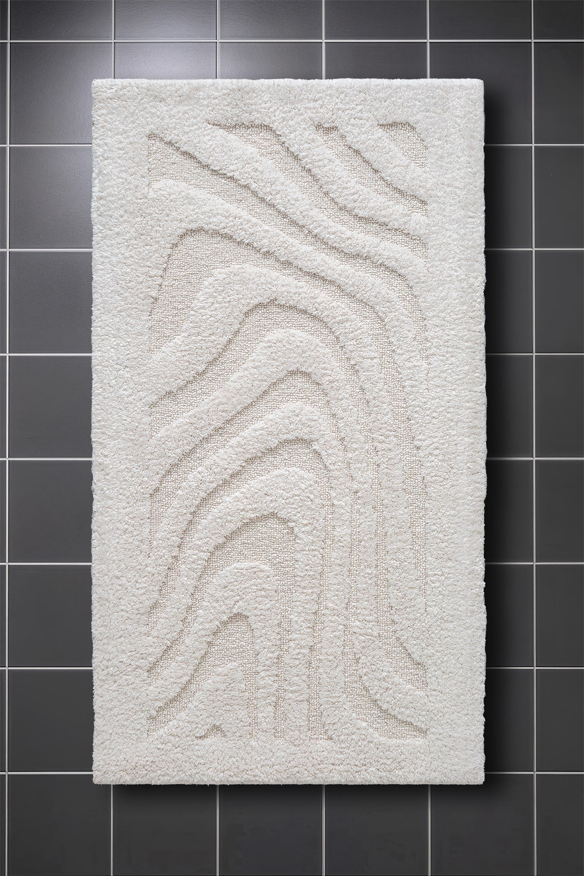 Lilly 2'li Krem Pamuk Banyo Paspas Seti Yıkanabilir 60x100 + 60x50cm, LL003W