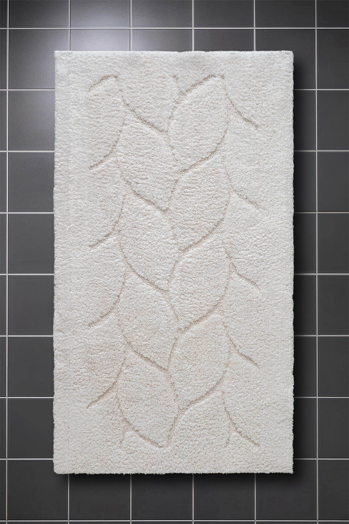 Lilly 2'li Krem Pamuk Banyo Paspas Seti Yıkanabilir 60x100 + 60x50cm, LL006W