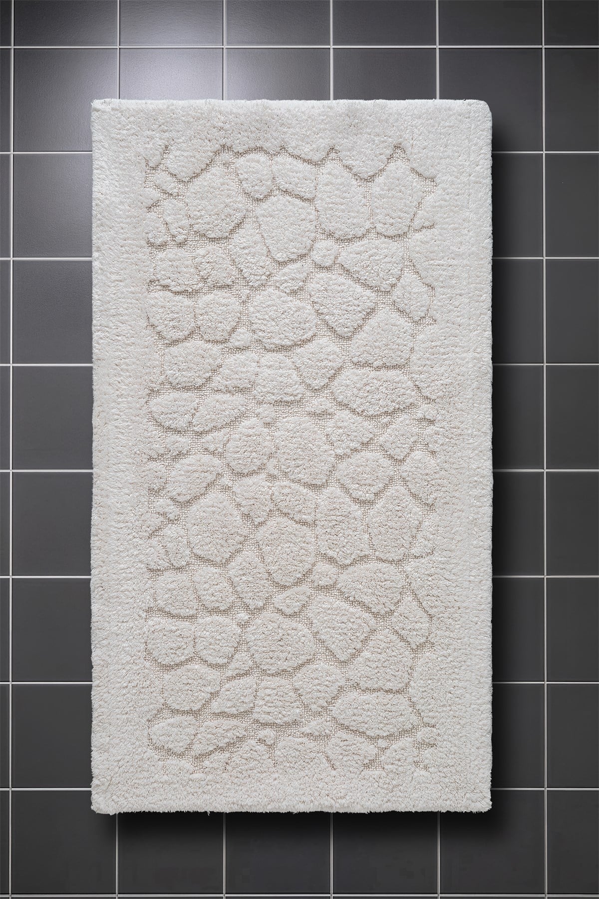 Lilly 2'li Krem Pamuk Banyo Paspas Seti Yıkanabilir 60x100 + 60x50cm, LL002W