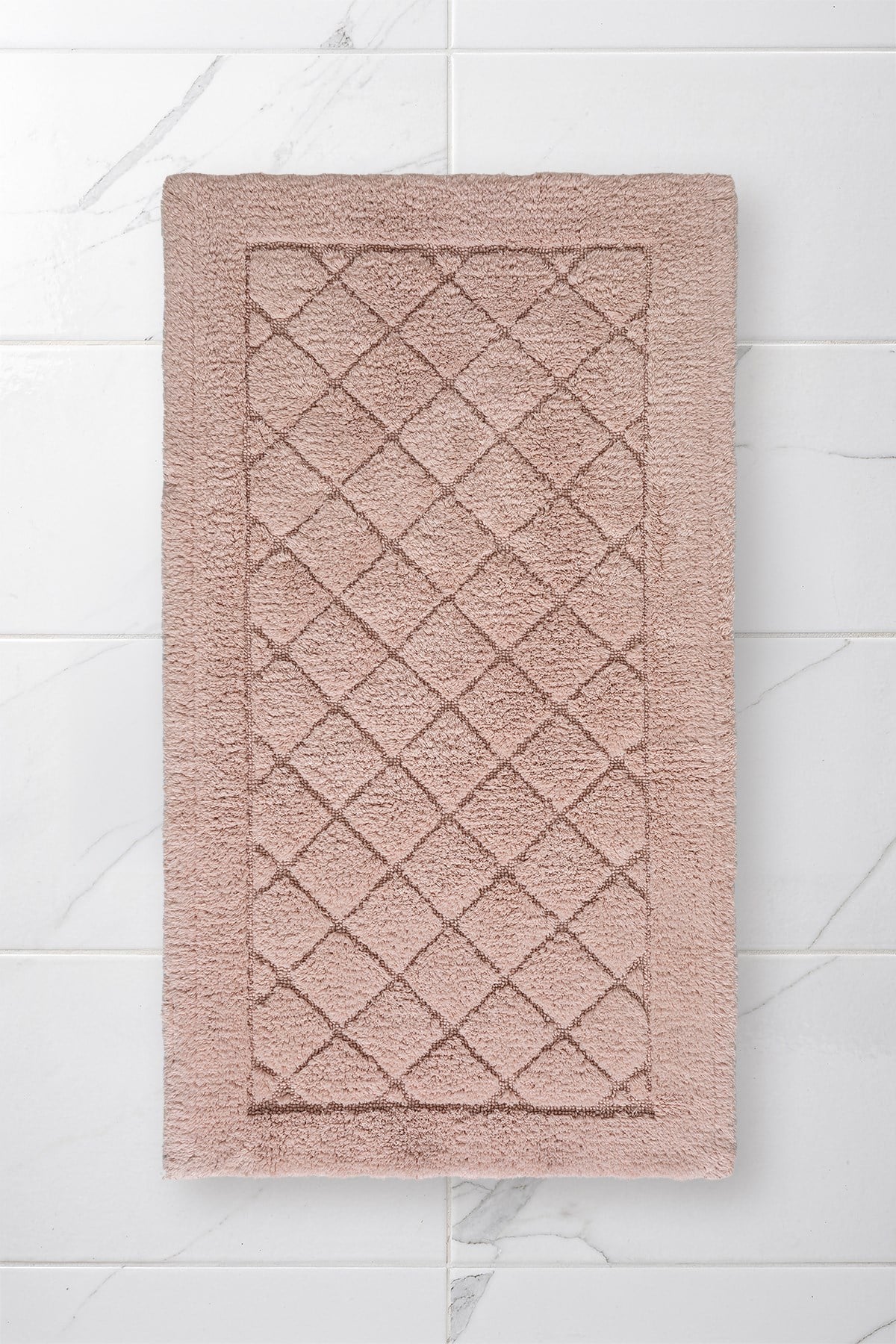 Lilly 2'li Pudra Pamuk Banyo Paspas Seti Yıkanabilir 60x100 + 60x50cm, LL005P