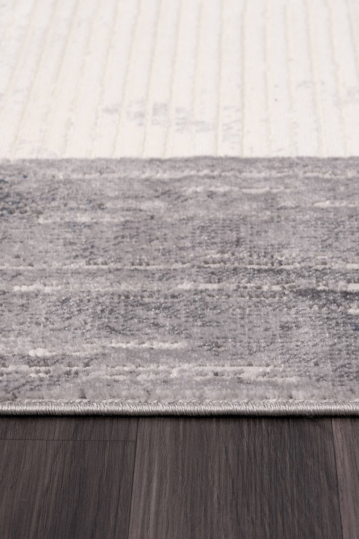 Loya LY005G Gri Halı Geometrik Desenli Pamuk Taban Salon Halısı Yatak Odası Koridor