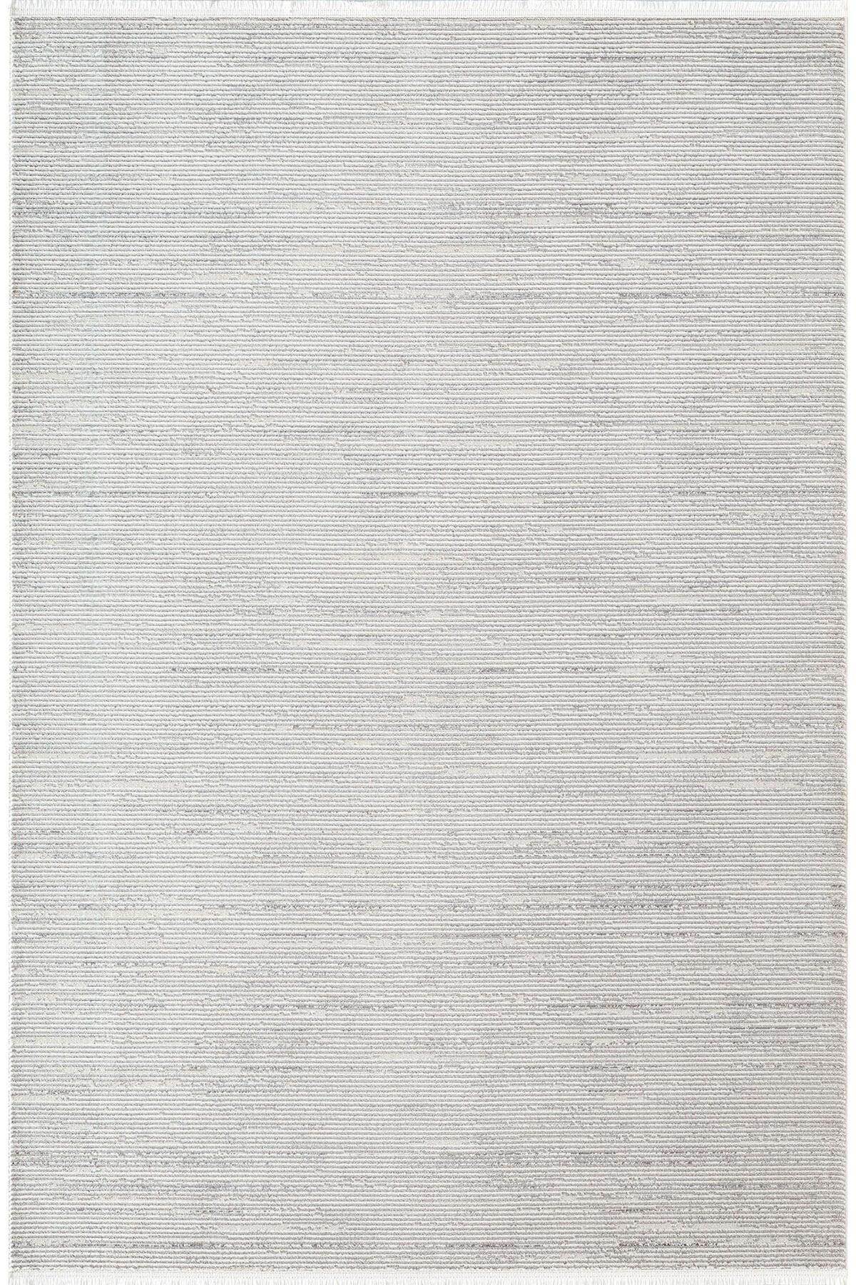 Loya LY009G Gri Halı Modern Desenli Pamuk Taban Salon Halısı Yatak Odası Koridor