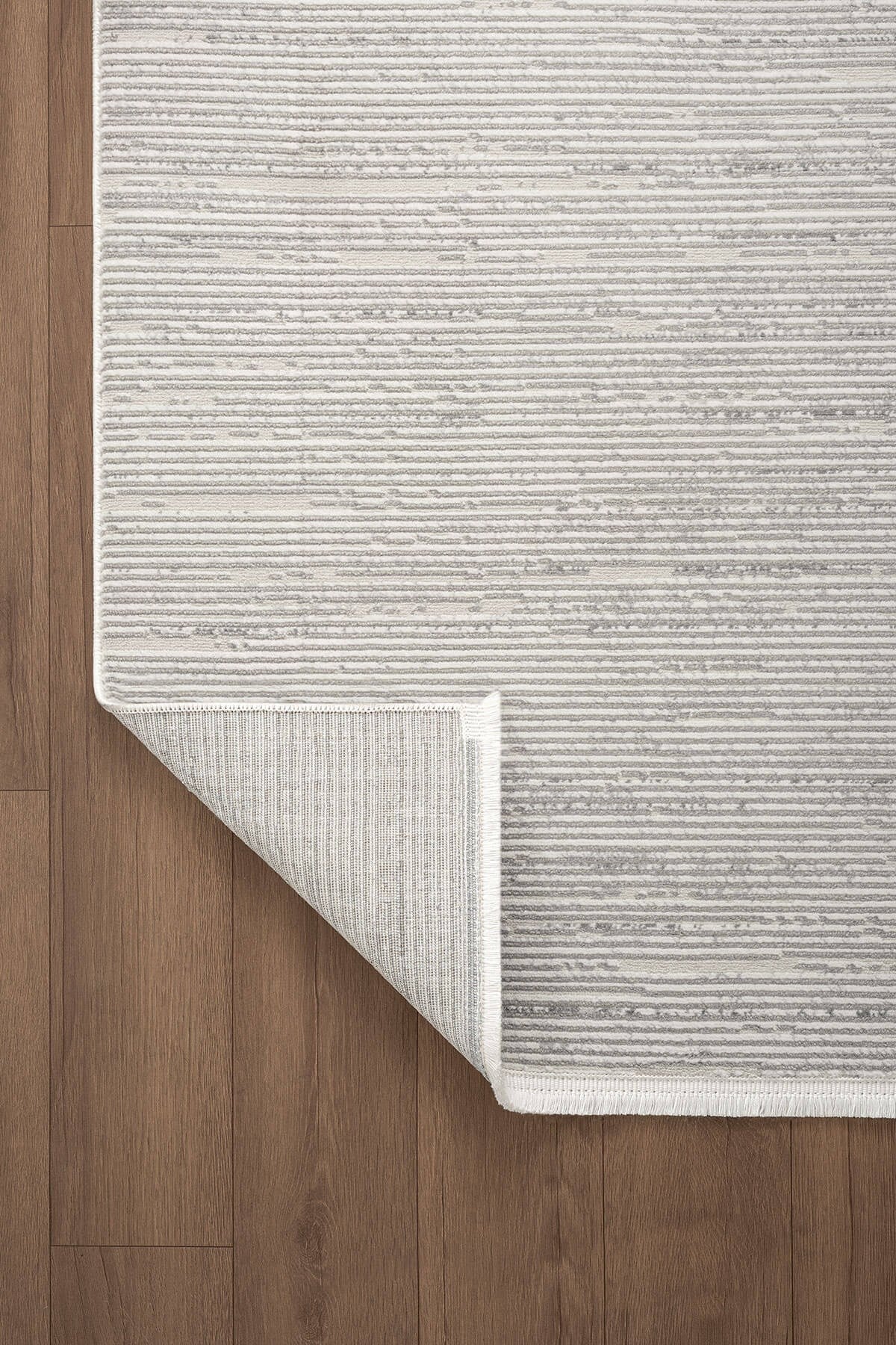 Loya LY009G Gri Halı Modern Desenli Pamuk Taban Salon Halısı Yatak Odası Koridor
