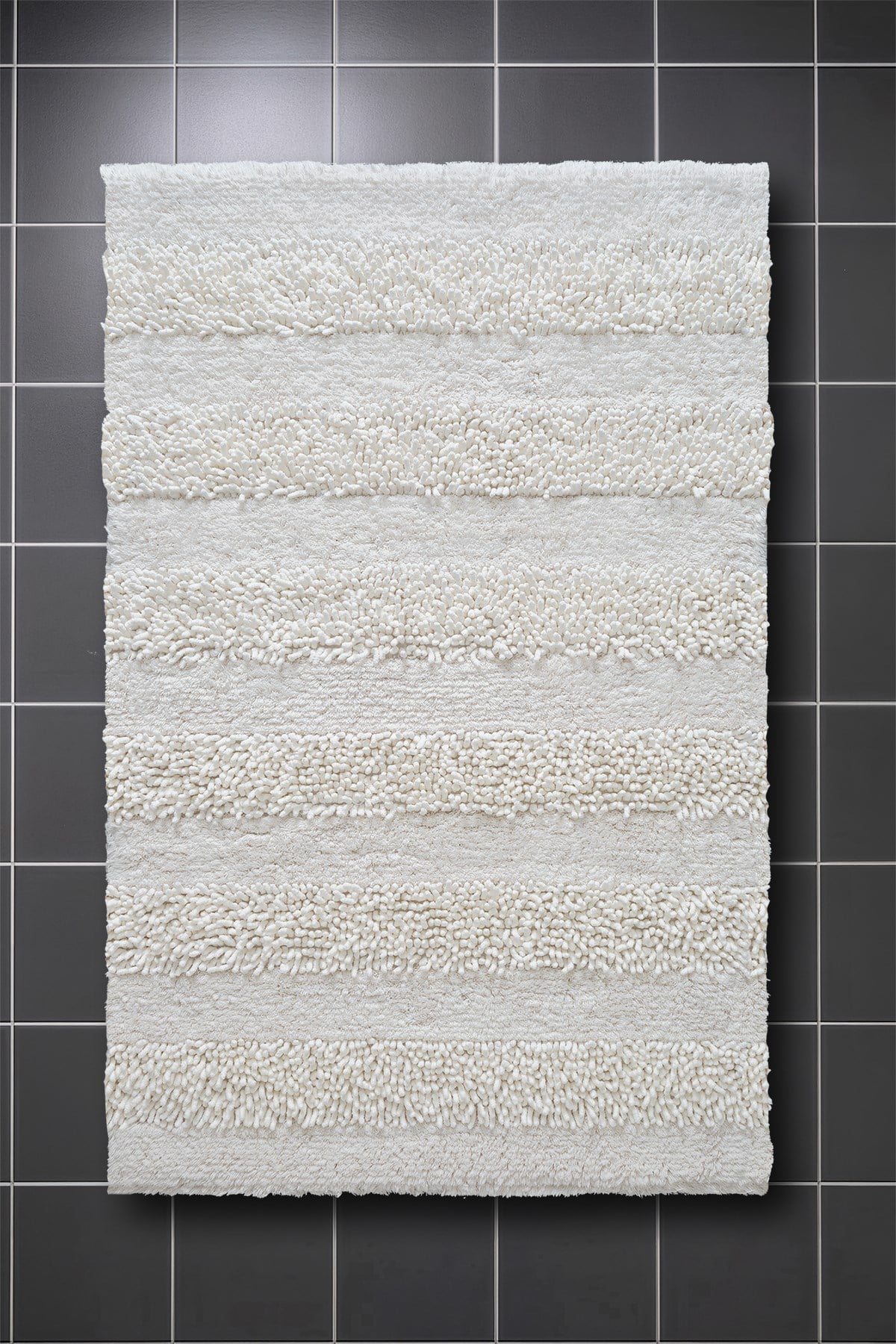 Macaroni 2'li Pamuk Banyo Paspas Seti Yumuşak Dokulu Krem Yıkanabilir 60x100 + 60x50cm, MX001W