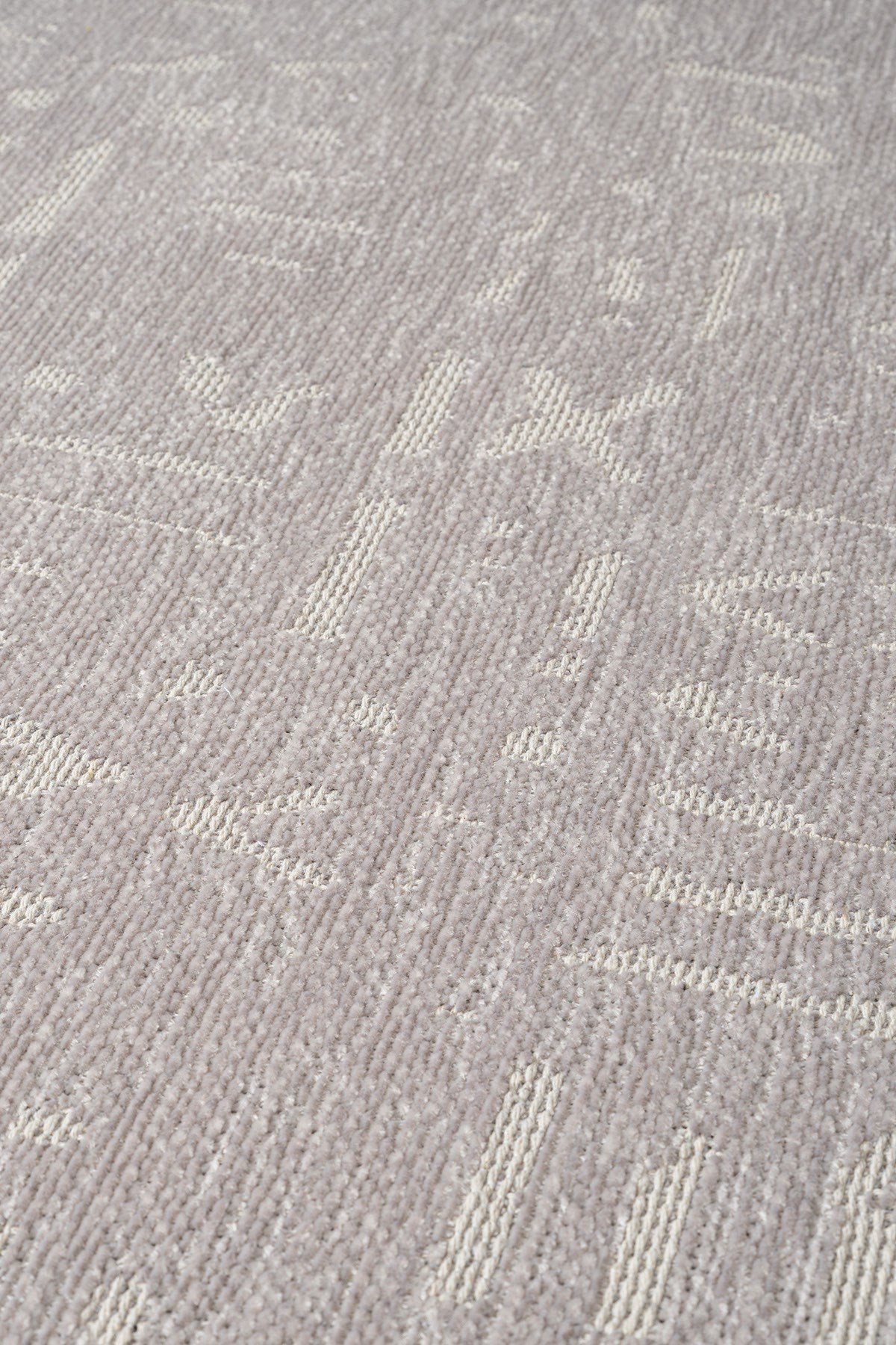 Mikasa MKS01G Gri Dekoratif Şönil Kilim İskandinav Desen Yıkanabilir Yumuşak Kaymaz Taban Halı