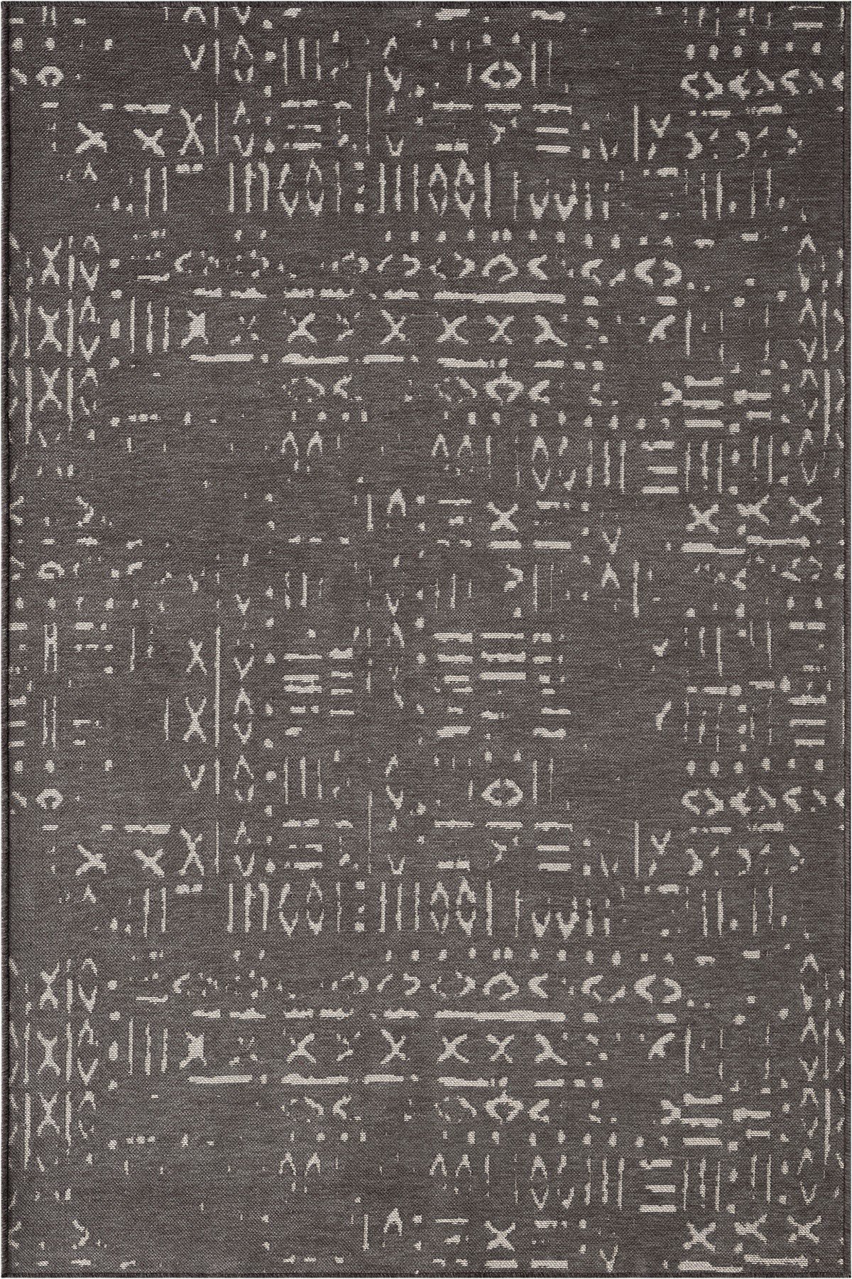 Mikasa MKS01Z Antrasit Dekoratif Şönil Kilim İskandinav Desen Yıkanabilir Yumuşak Kaymaz Taban Halı