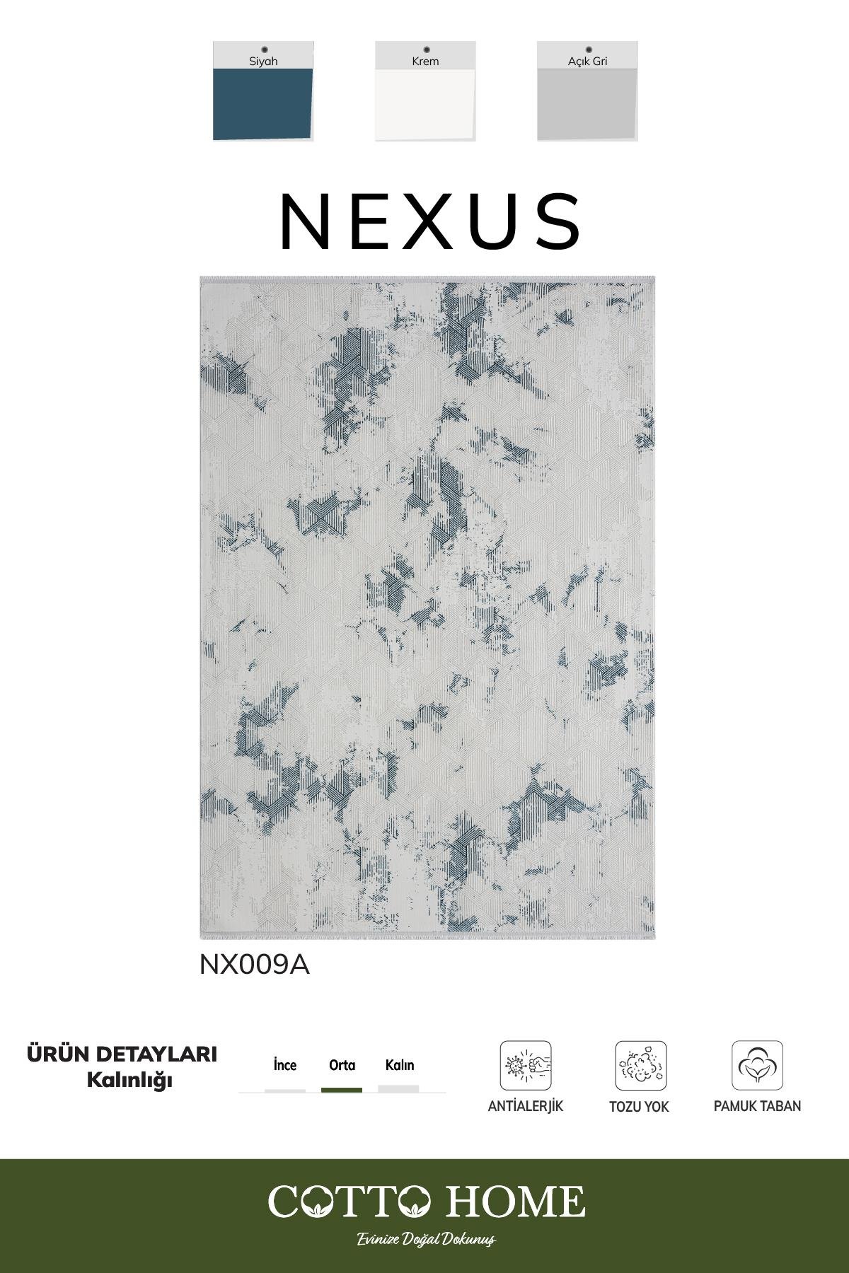 Nexus NX009A Krem Halı Modern Desen Antialerjik Pamuk Taban