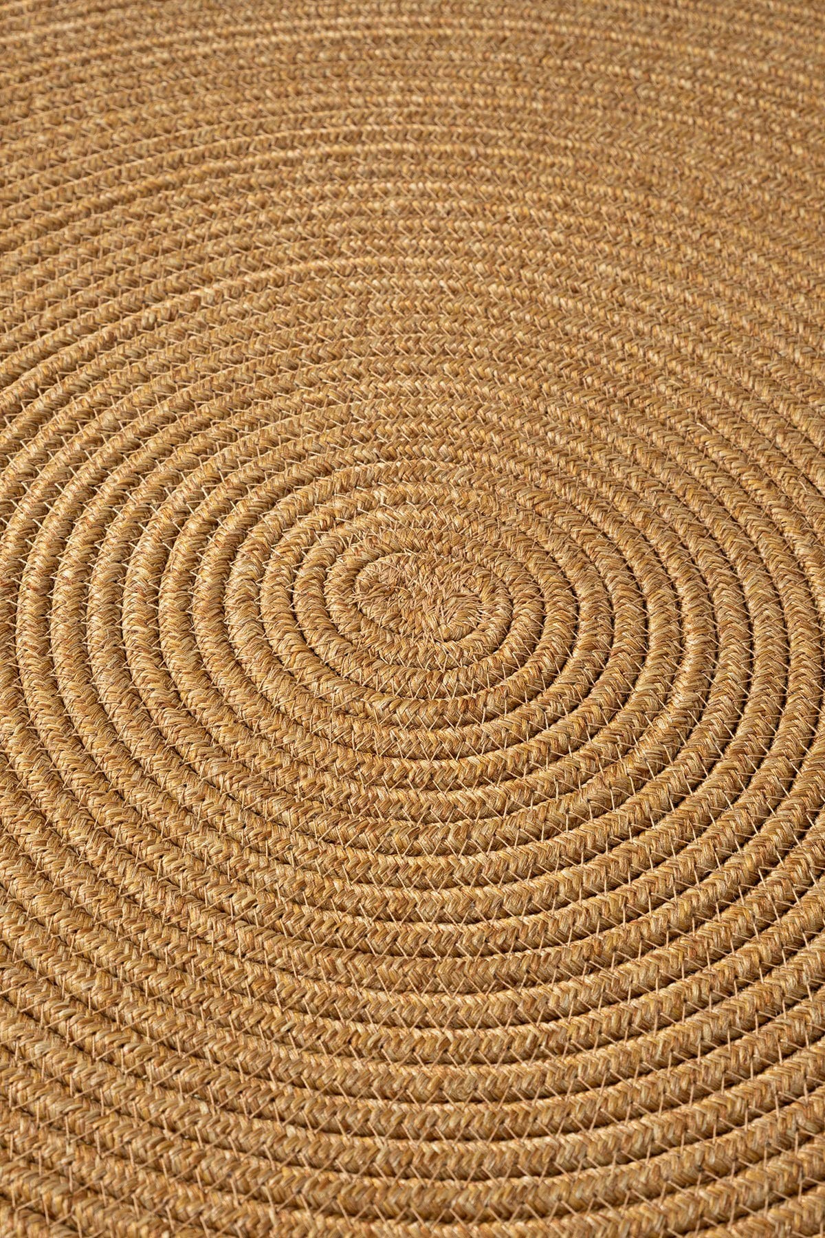 Nostera Örgü Hasır Görünümlü Yuvarlak Daire Dekoratif Kilim