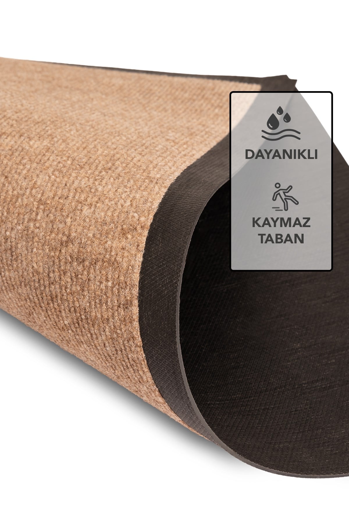 Ps017A Bej Kaymaz Taban Nem Alıcı Toz Alıcı Dayanıklı Kapı Önü Paspası