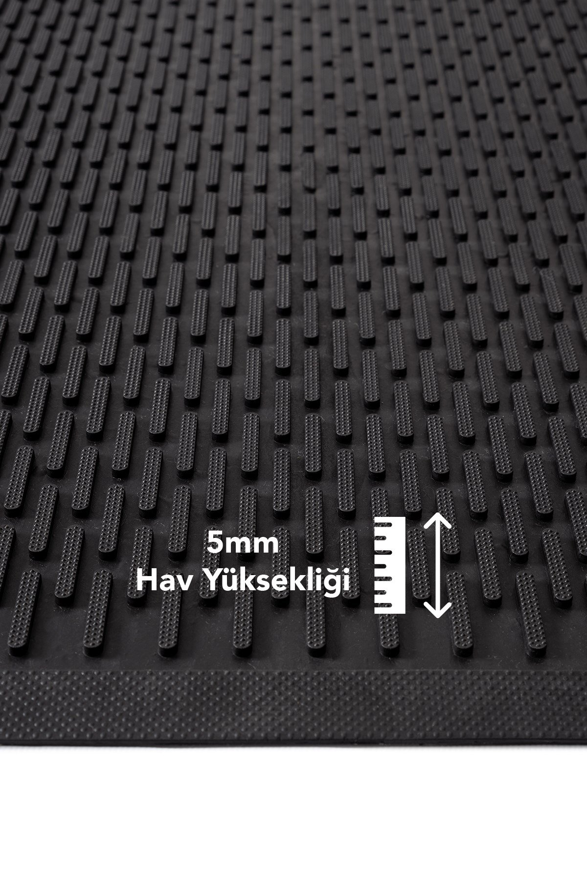Ps021a Siyah Kaymaz Taban Nem Alıcı Toz Alıcı Kapı Önü Paspası Uv Dayanıklı 45x70 Cm