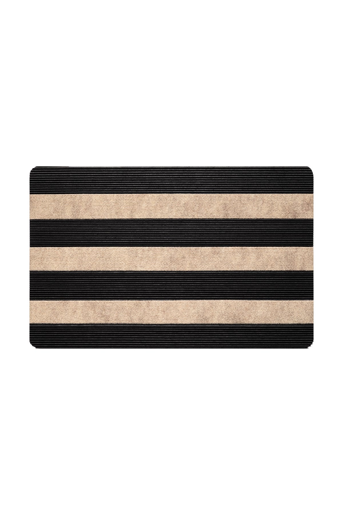 Ps033a Bej Kaymaz Taban Nem Alıcı Toz Alıcı Kapı Önü Paspası Uv Dayanıklı 45x70 Cm