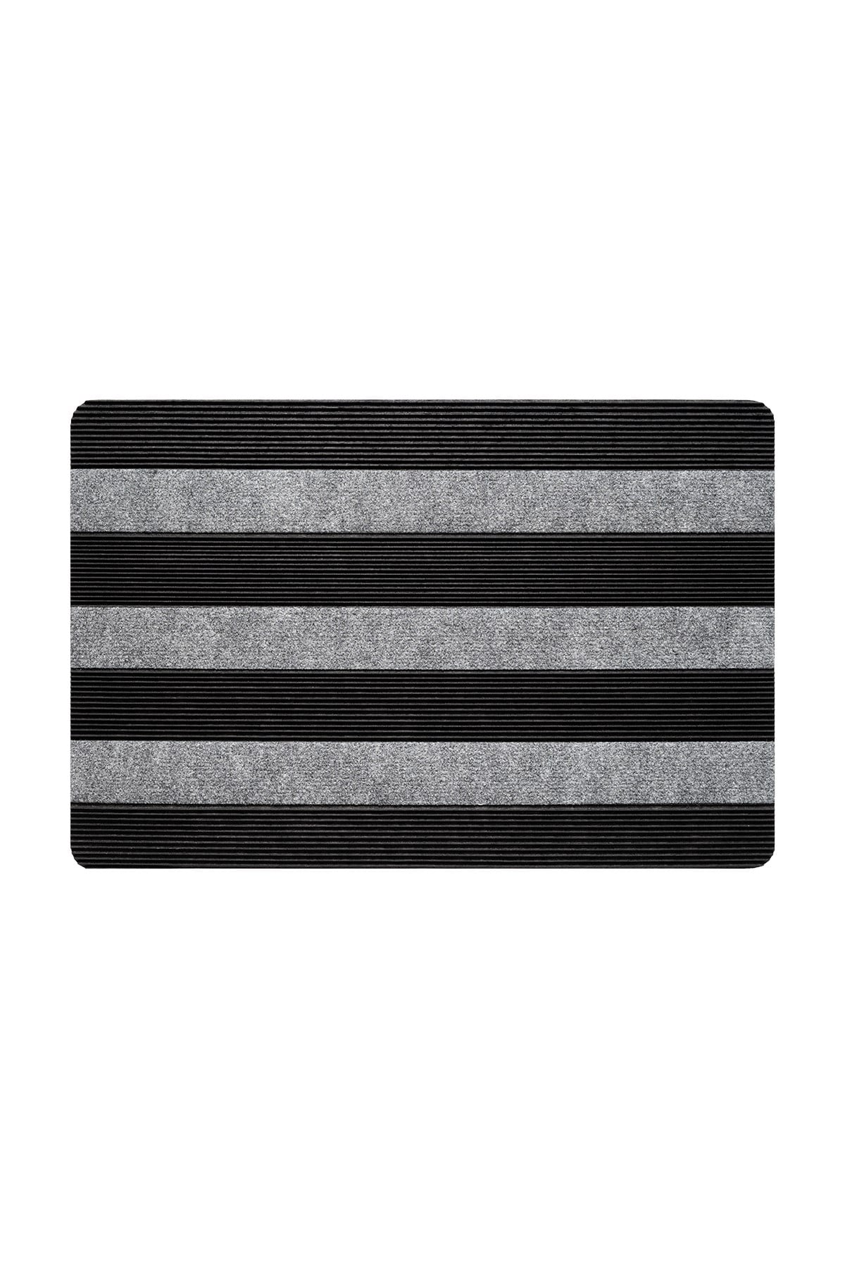 Ps035a Gri Kaymaz Taban Nem Alıcı Toz Alıcı Kapı Önü Paspası Uv Dayanıklı 45x70 Cm