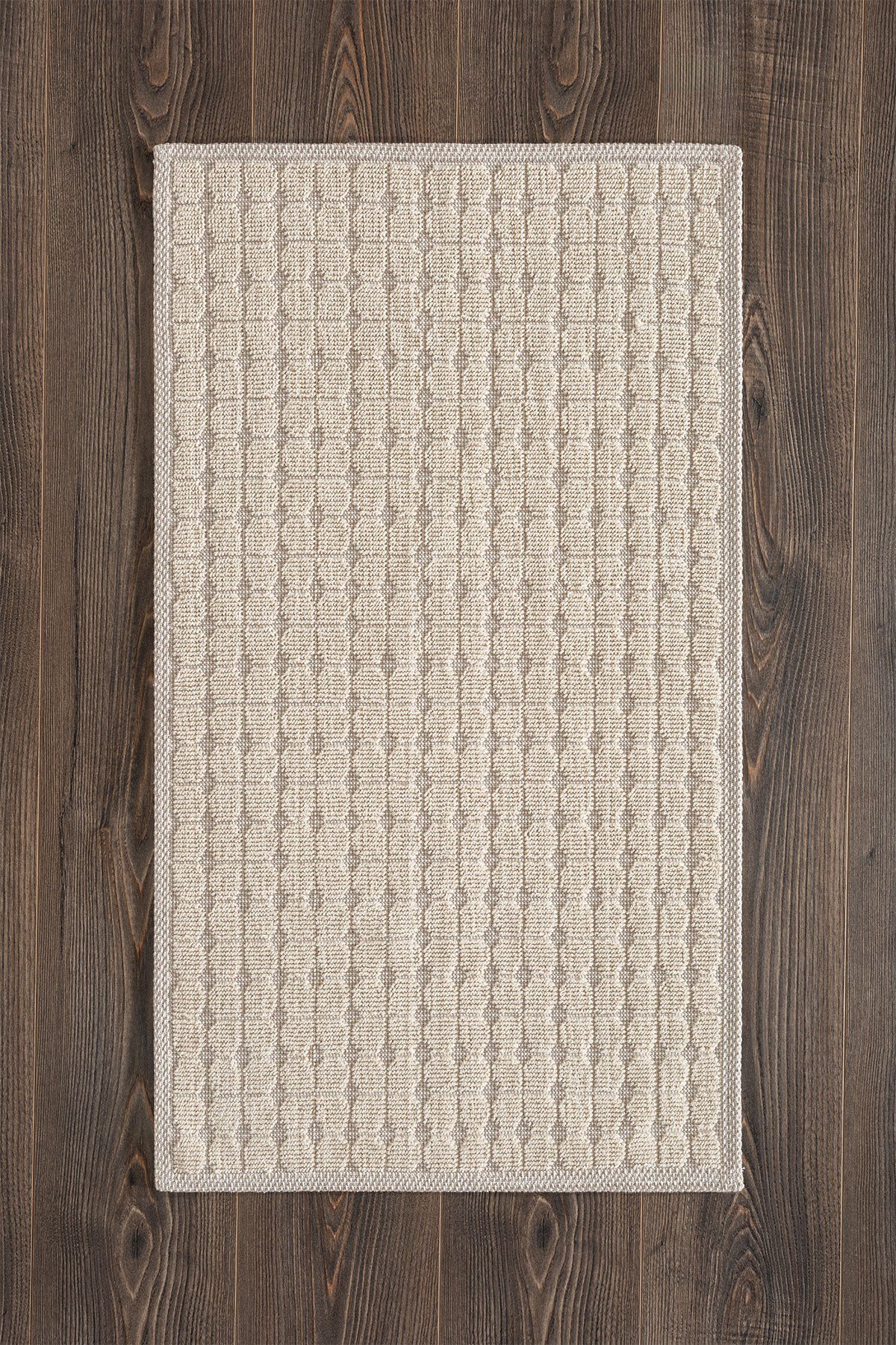 Sakura Sk009a Doğal Pamuk 2'li Banyo Paspas Seti 60x100 60x50cm Kaymaz Taban Makinada Yıkanabilir