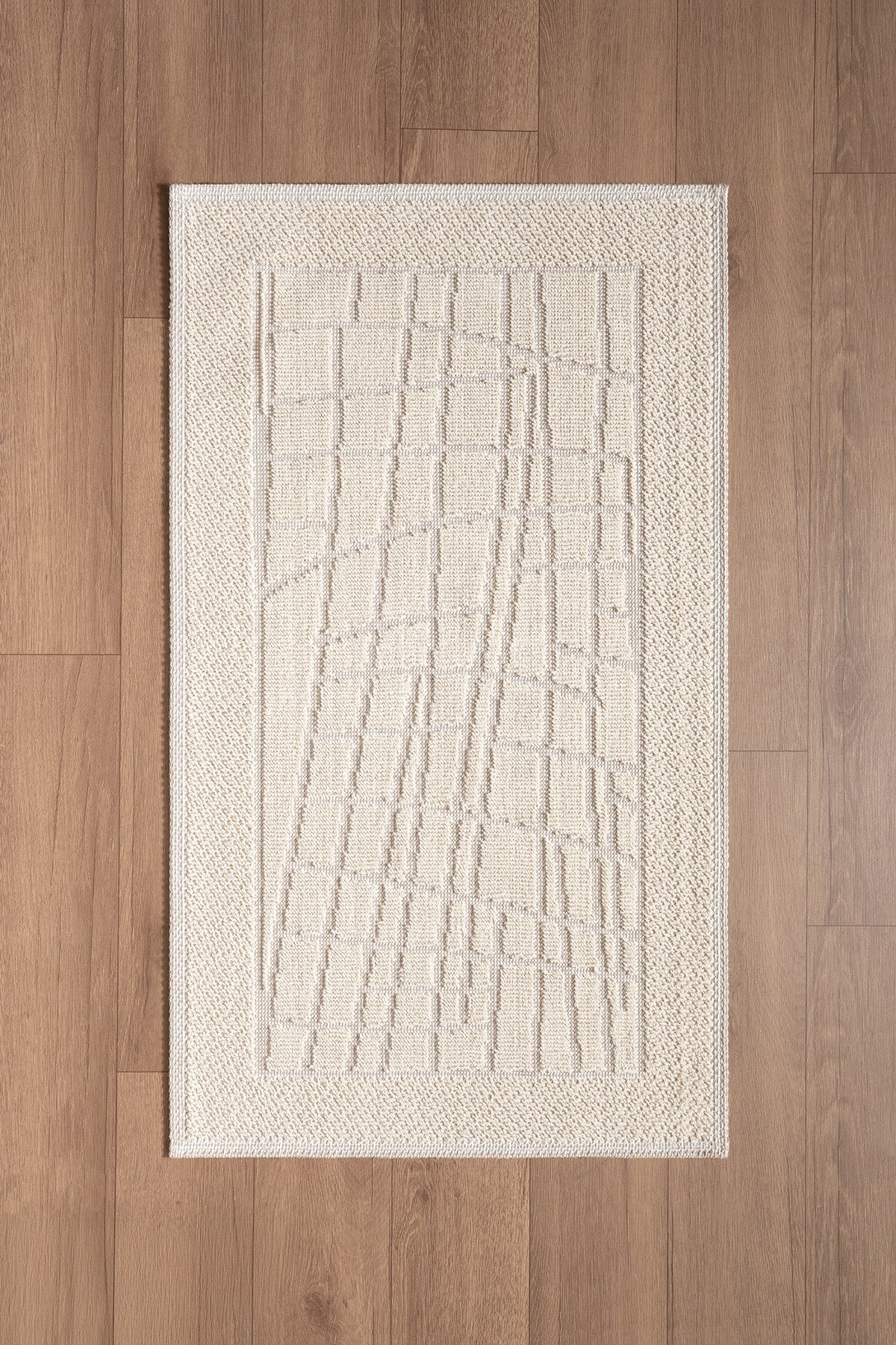 Sakura SK016A Doğal Pamuk 2'li Banyo Paspas Seti 60x100 60x50cm Kaymaz Taban Makinada Yıkanabilir