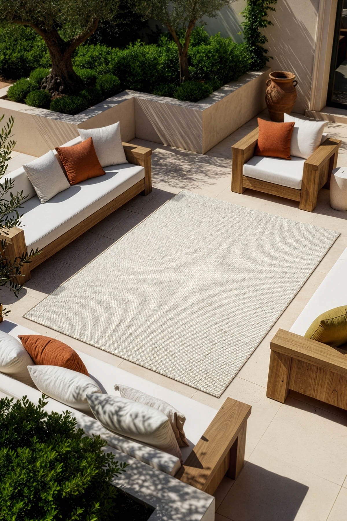 Saten Sisal SS002B Bej Modern Sisal Halı