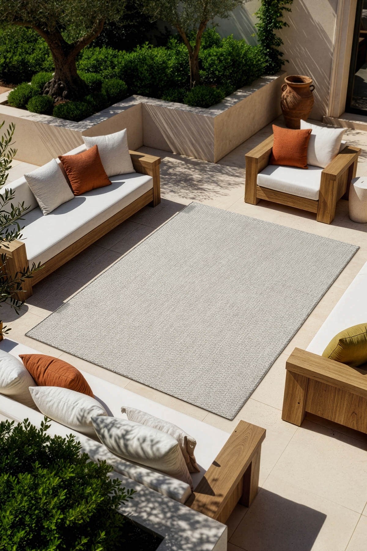 Saten Sisal SS003A Krem Modern Sisal Halı