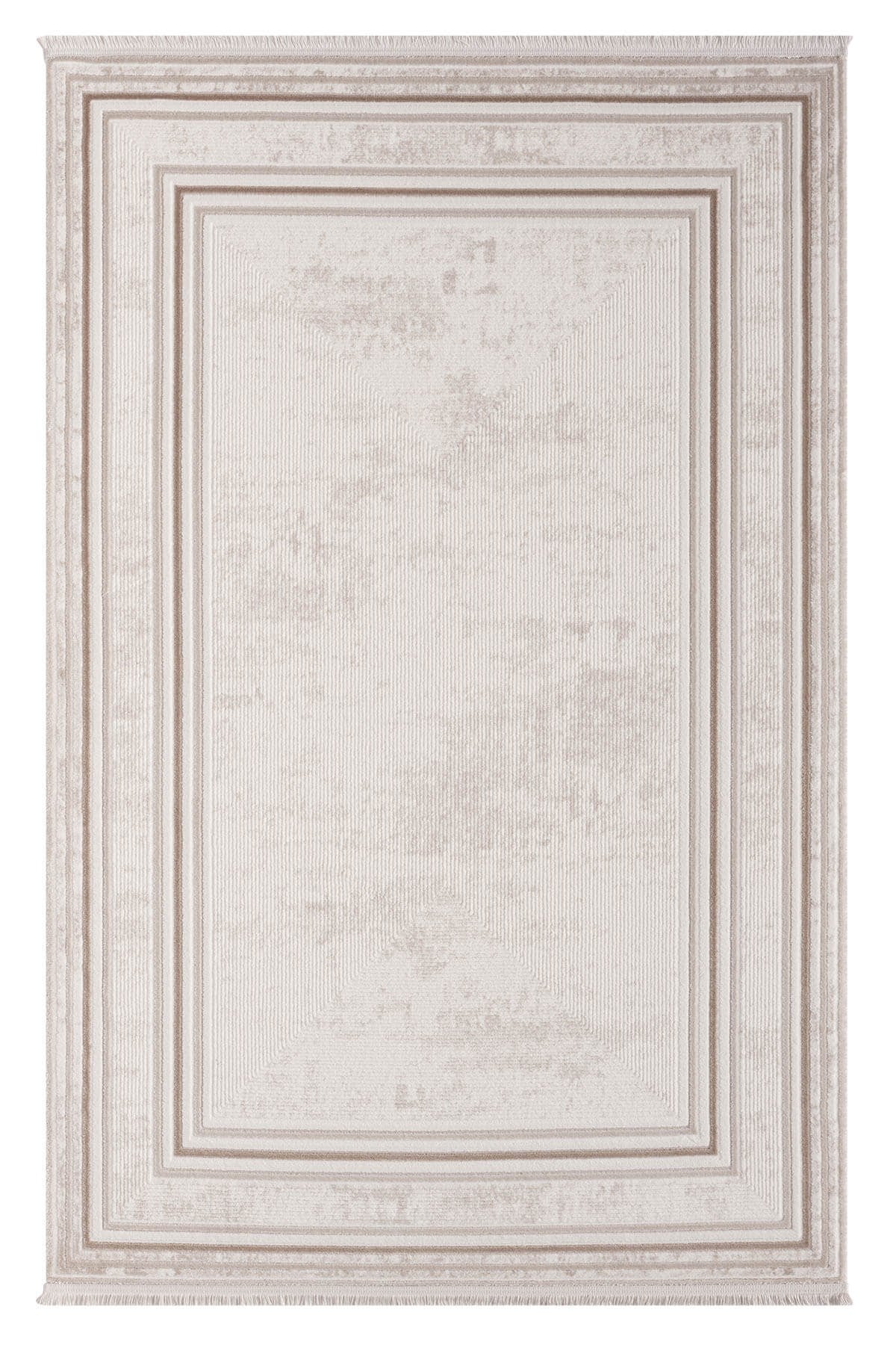 Scala SC002B Bej Halı Modern Desenli Tozu Az Akrilik Salon Halısı