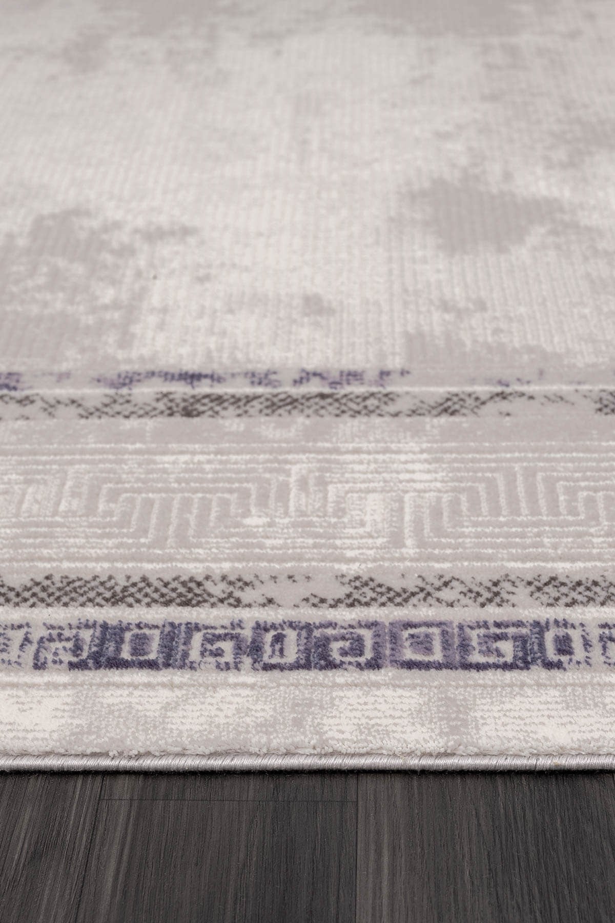 Scala SC005G Gri Halı Modern Desenli Tozu Az Akrilik Pamuk Taban