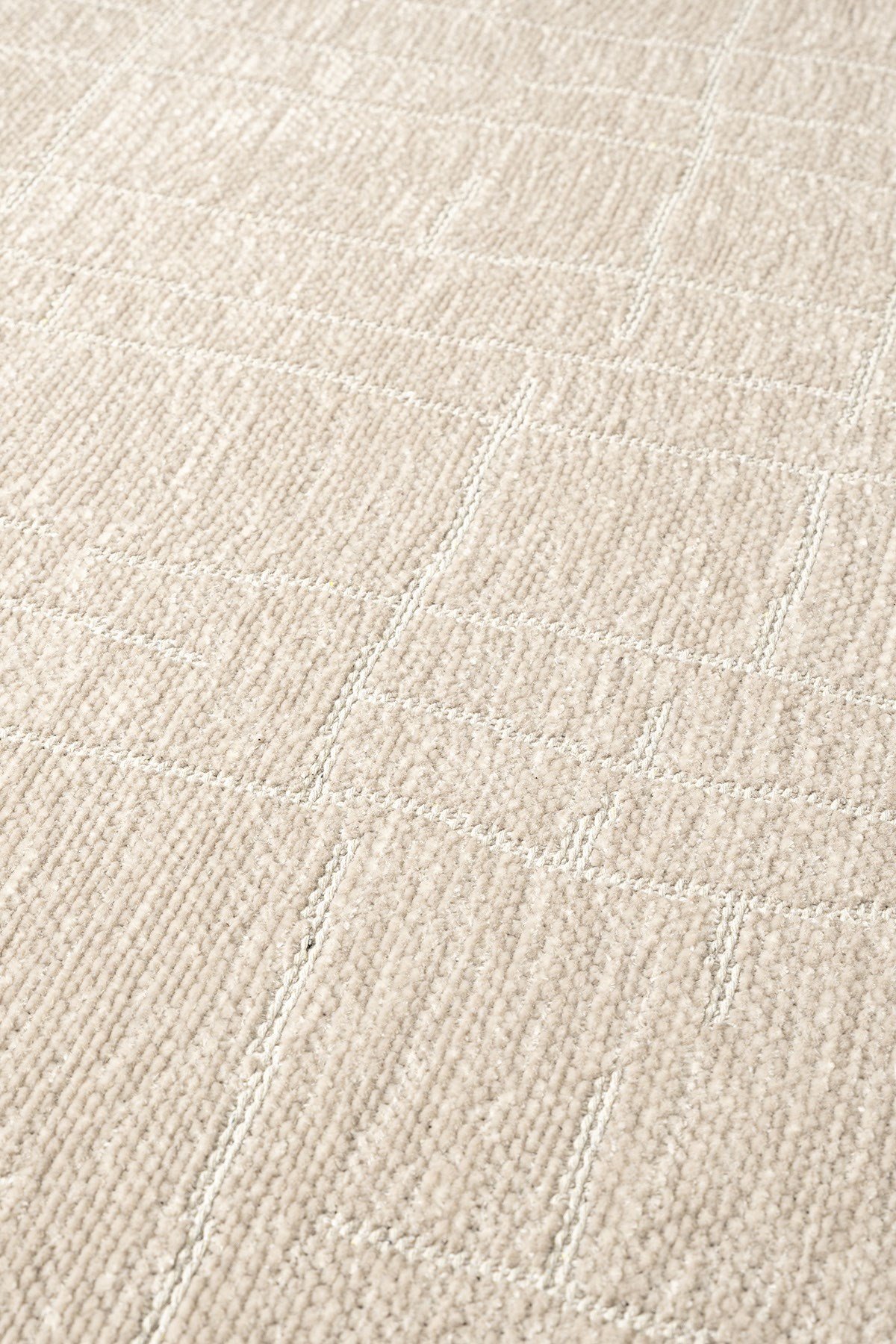 Seria SRA01B Bej Dekoratif Şönil Kilim İskandinav Desen Yıkanabilir Yumuşak Kaymaz Taban Halı Yolluk