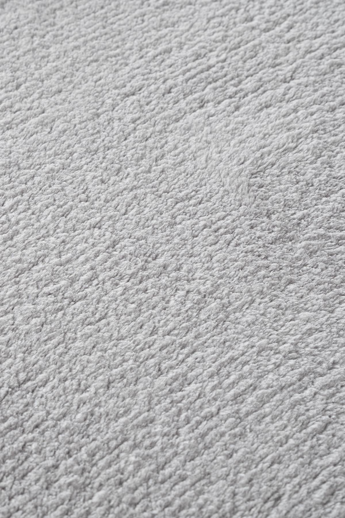Softy Bej Yıkanabilir Kaymaz Taban Bambu Yumuşak Dokulu Peluş Kesme Halı