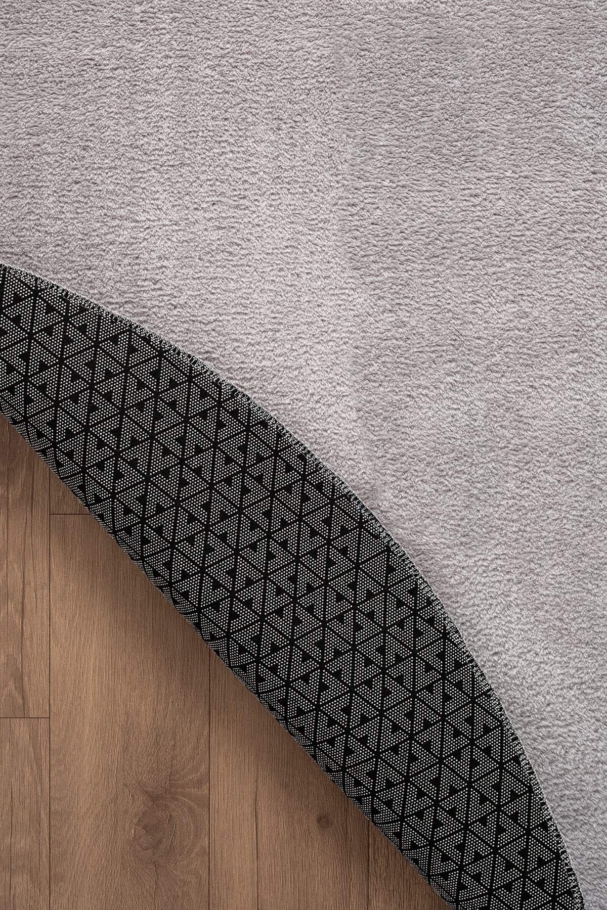 Softy Gri Yıkanabilir Kaymaz Taban Yuvarlak Halı Yumuşak Dokulu Mutfak Koridor Salon Halısı