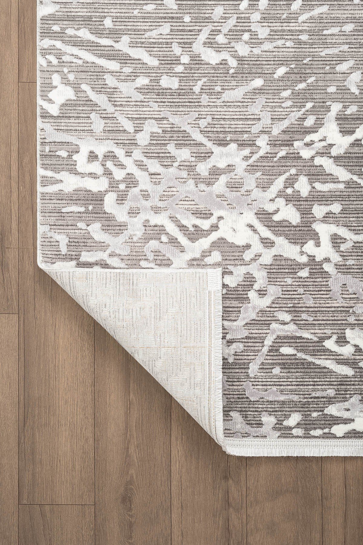 Step SE004G Gri Renk Modern Halı Dekoratif  Pamuk Taban