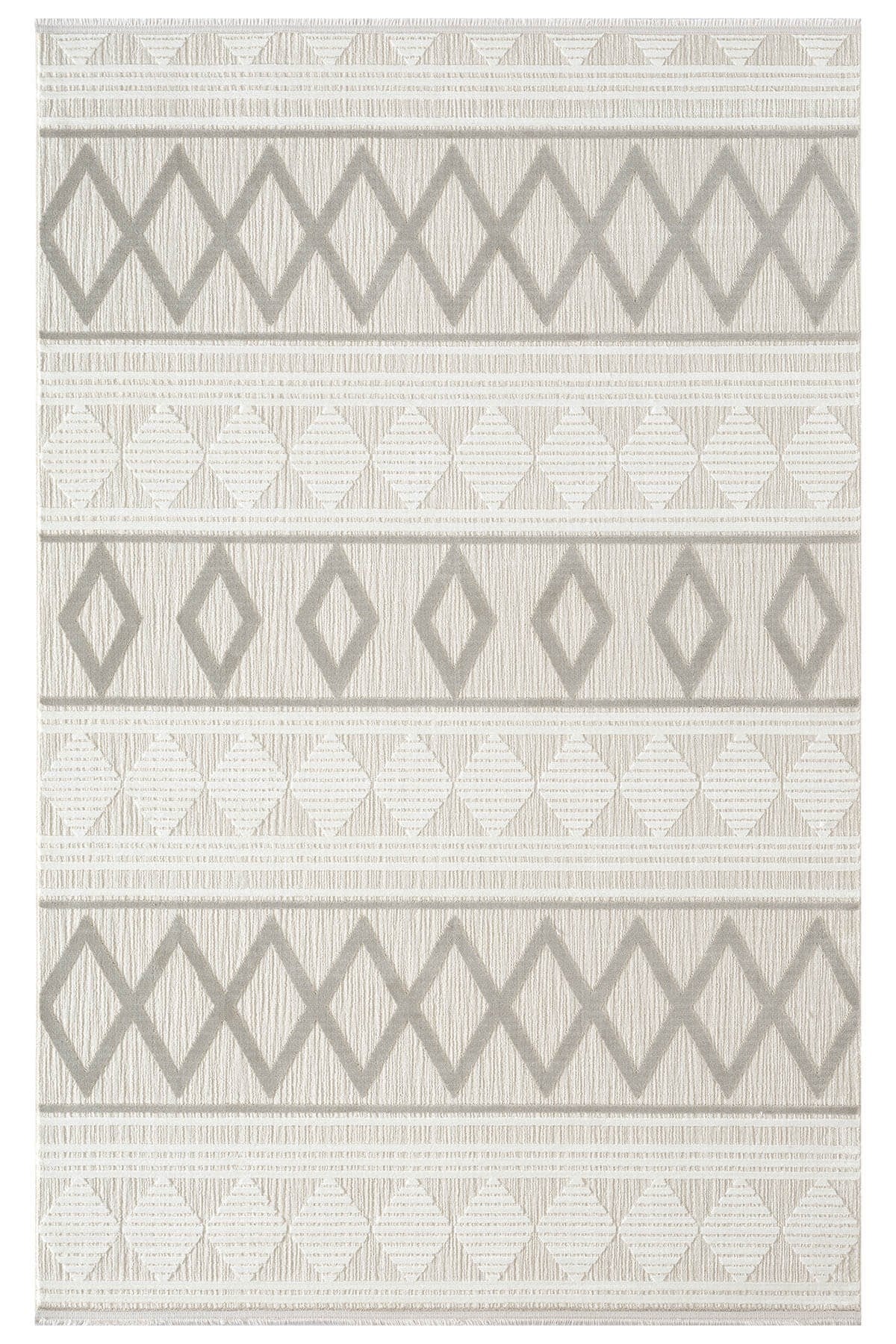 Tablo TL004A Krem Halı Modern Desen Pamuk Taban Yıkanabilir Salon Halısı Yatak Odası