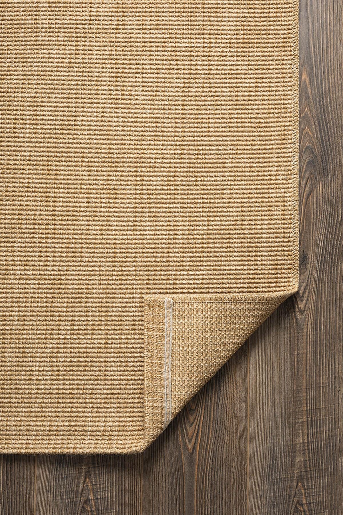 Tiora TI001A Bej Jüt Halı Naturel Sisal Örme Hasır Modern Yıkanabilir