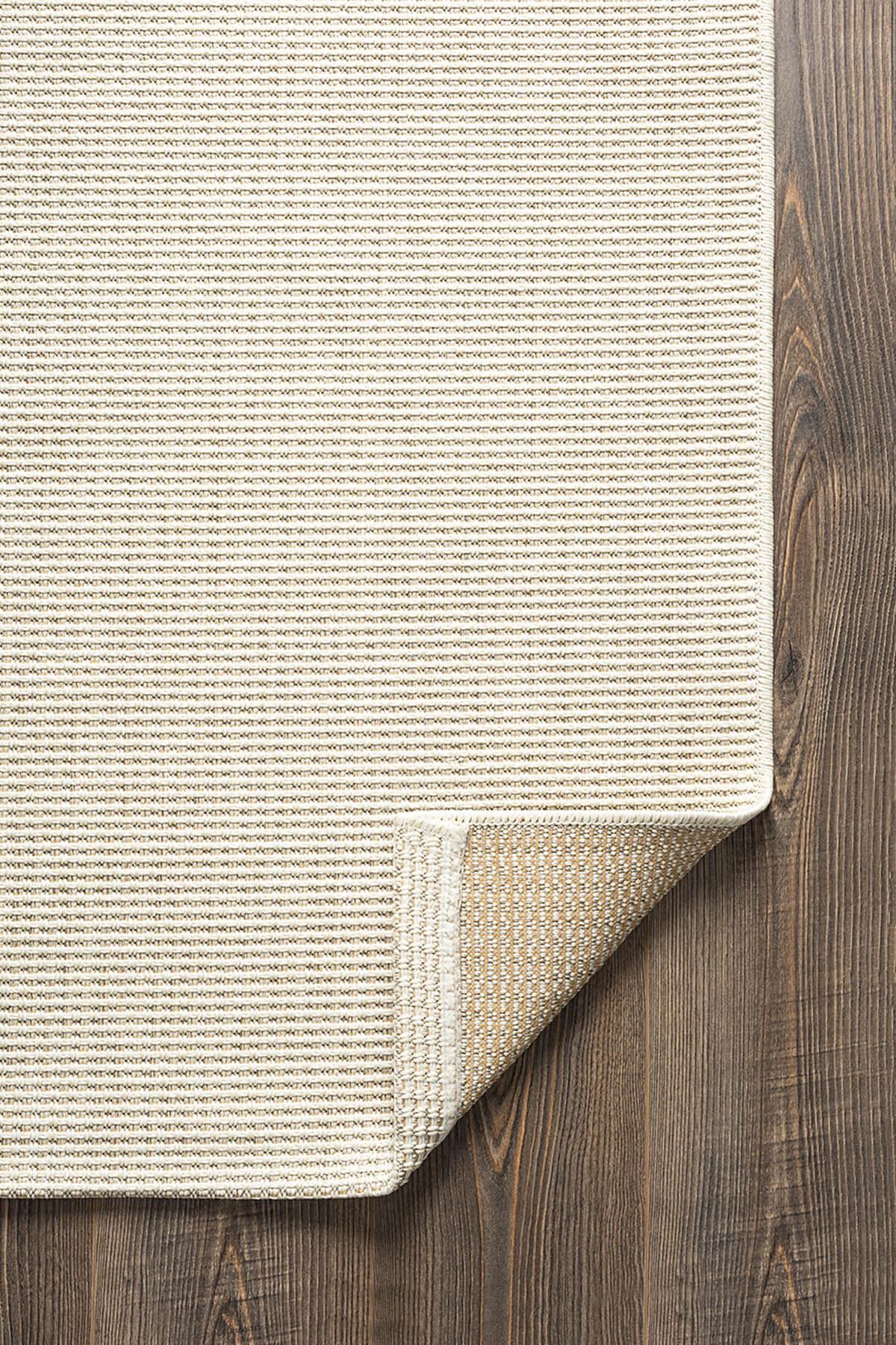 Tiora TI002A Krem Jüt Halı Naturel Sisal Örme Hasır Modern Yıkanabilir