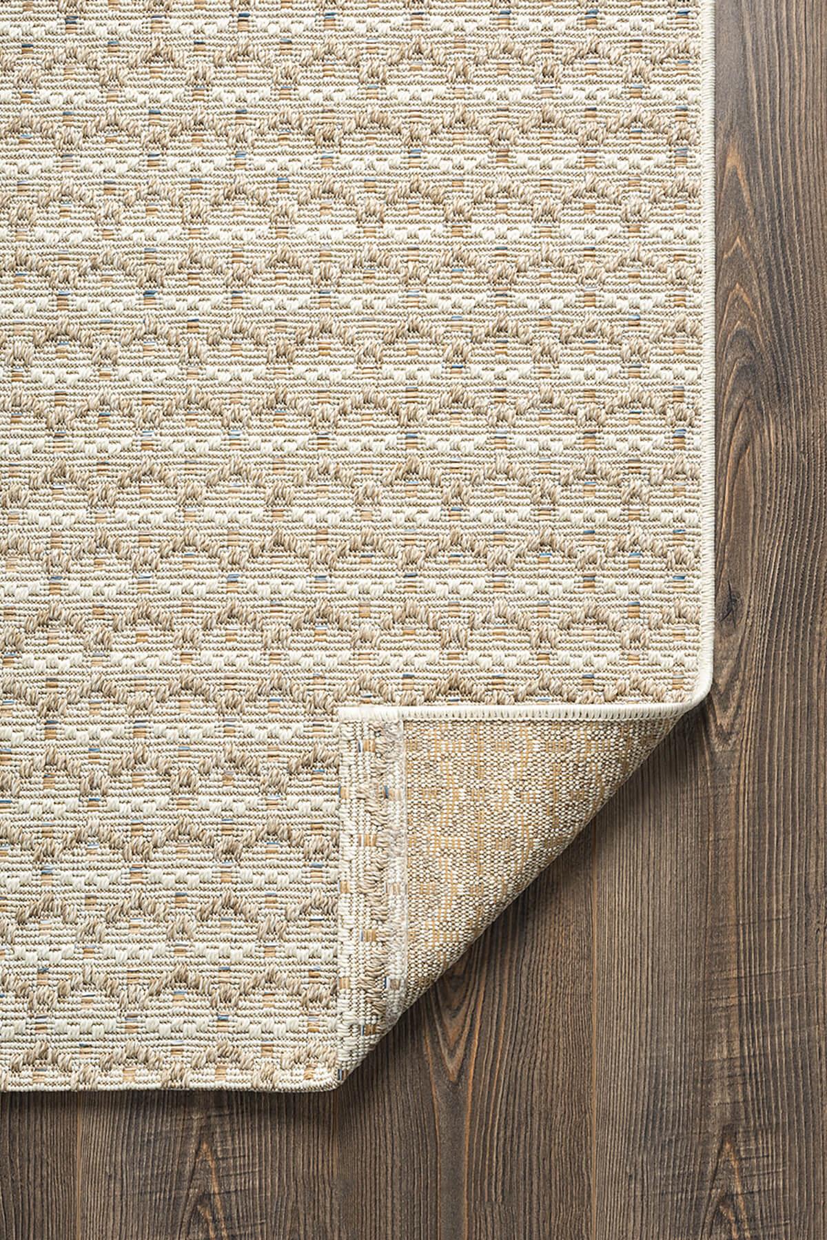 Tiora TI006A Krem Jüt Halı Naturel Sisal Örme Hasır Modern Yıkanabilir