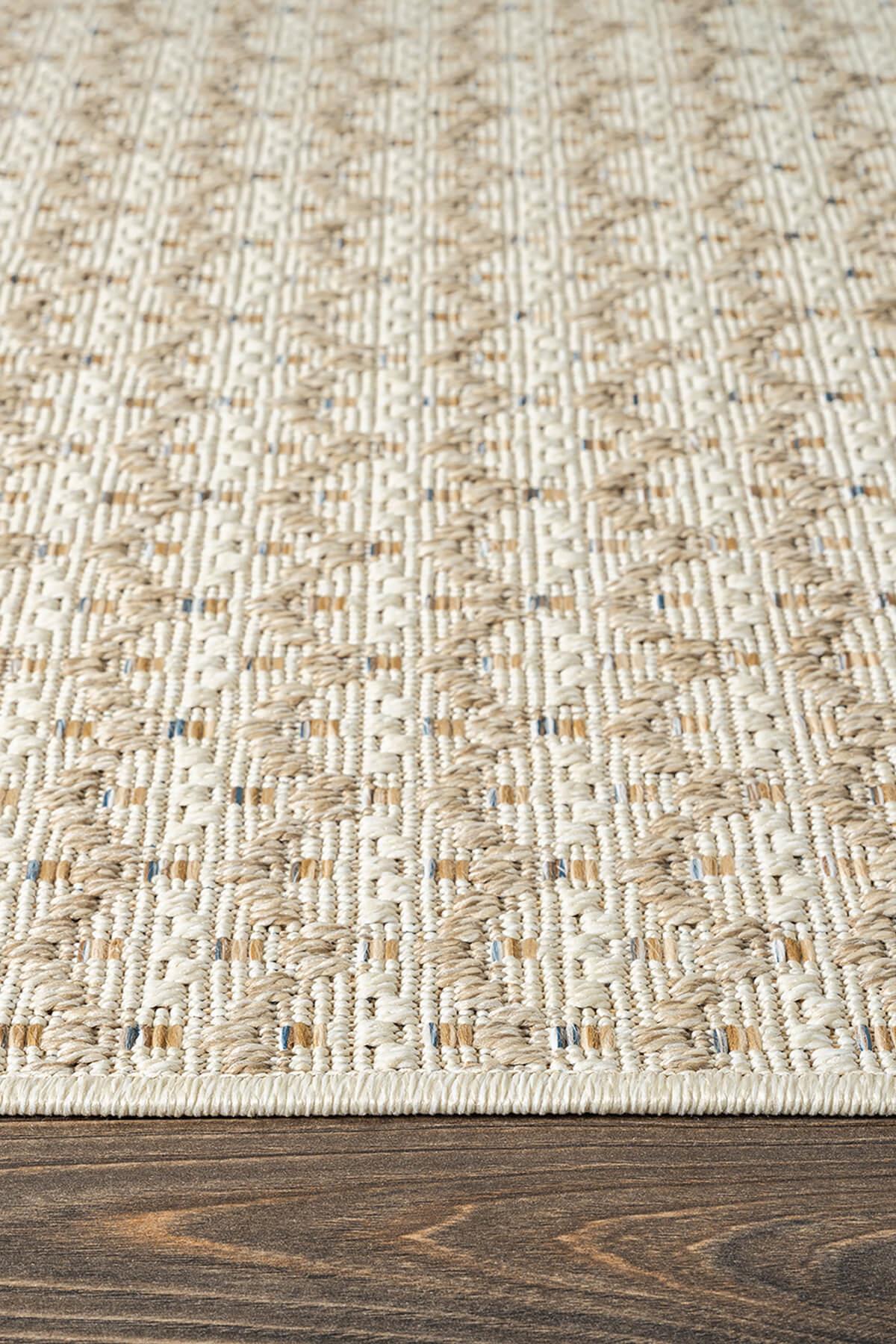 Tiora TI006A Krem Jüt Halı Naturel Sisal Örme Hasır Modern Yıkanabilir