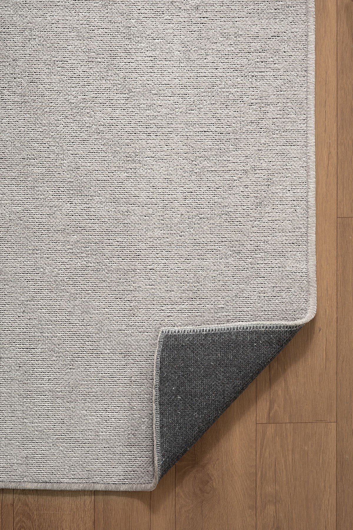 Valerıa VLR01G Gri Dekoratif Şönil Kilim Modern Desen Yıkanabilir Yumuşak Kaymaz Taban Halı Yolluk