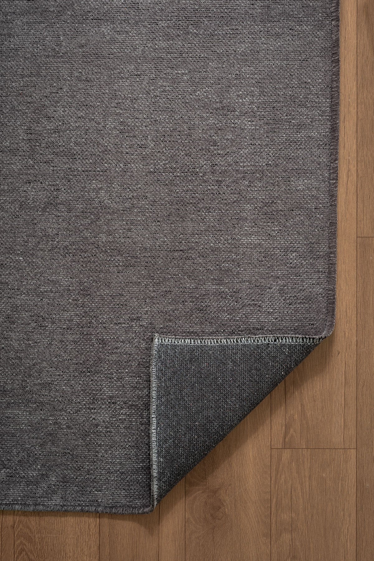 Valerıa VLR01Z Antrasit Dekoratif Şönil Kilim Modern Desen Yıkanabilir Yumuşak Kaymaz Taban Halı