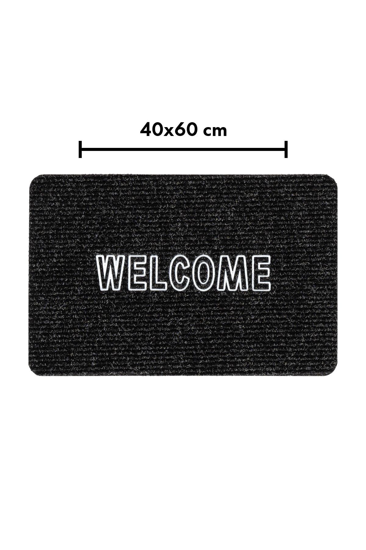 Welcome Deri Baskılı UV Dayanıklı Kapı Önü Paspası PS012A