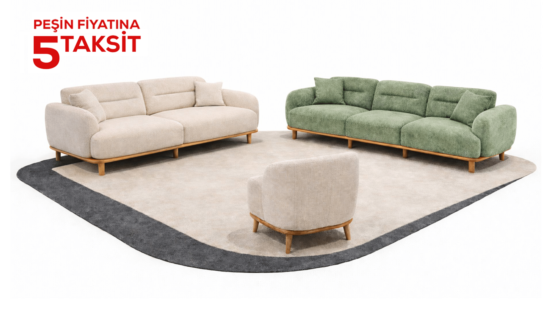 Liva Koltuk Takımı 4+3+1 Outlet