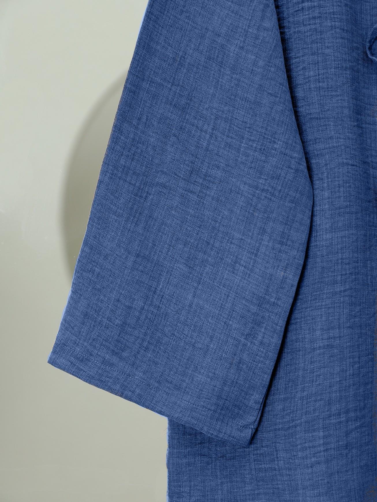  Önü Bağcıklı Keten Kimono