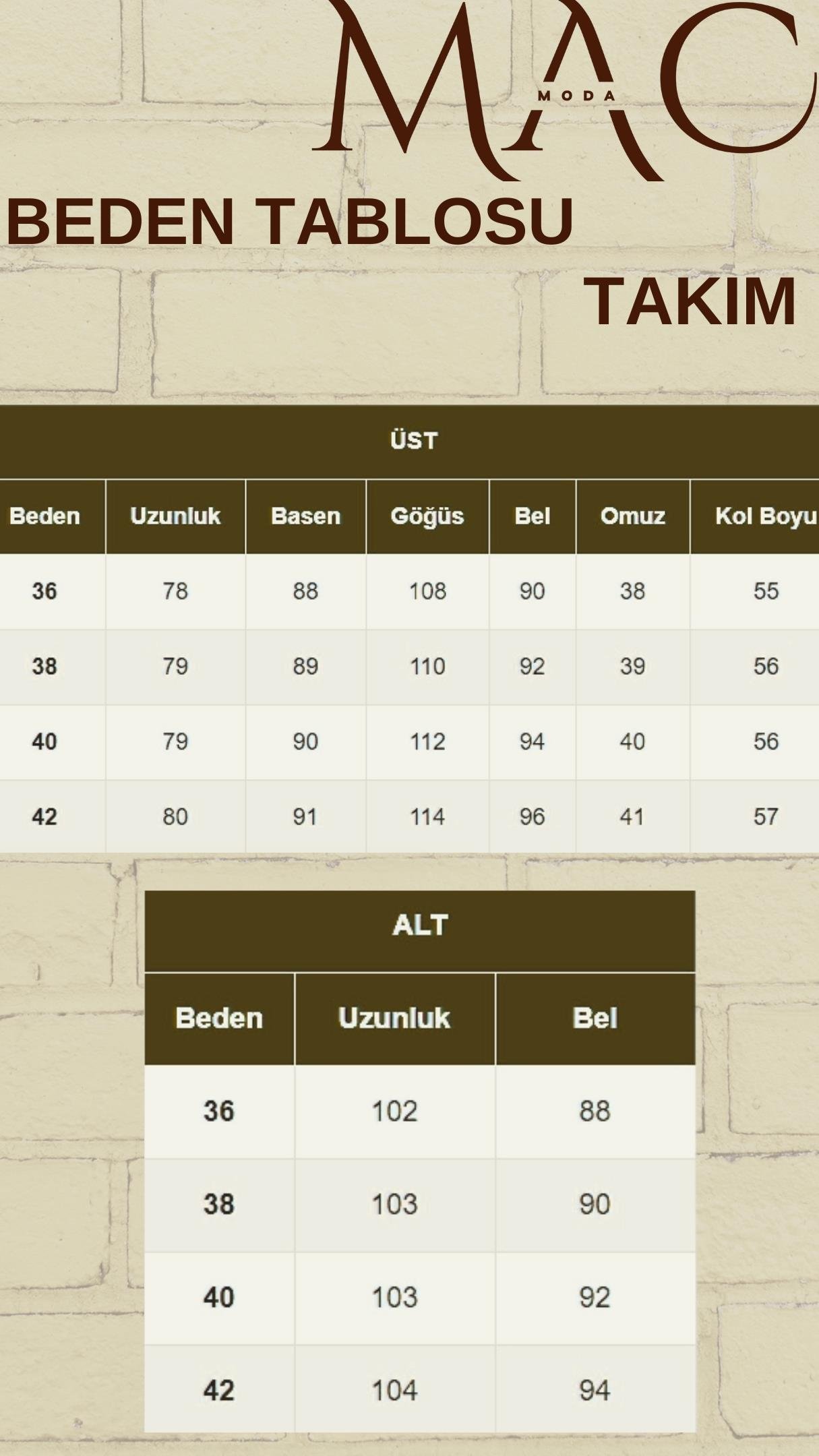 Beli Kuşaklı Çapraz Yaka Balon Kol Takım Duble Kumaş