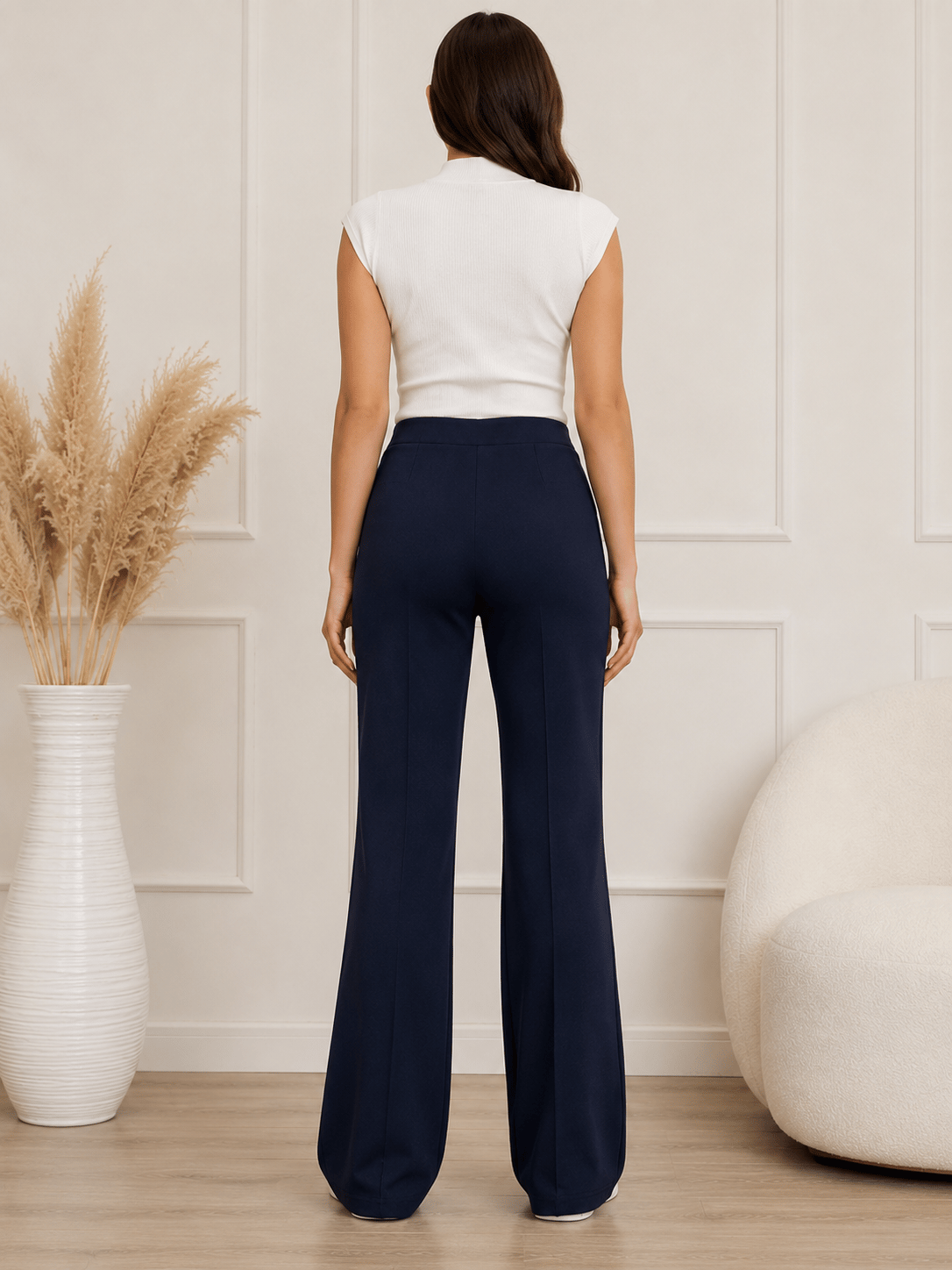 Beli Lastikli İspanyol Paça Pantolon