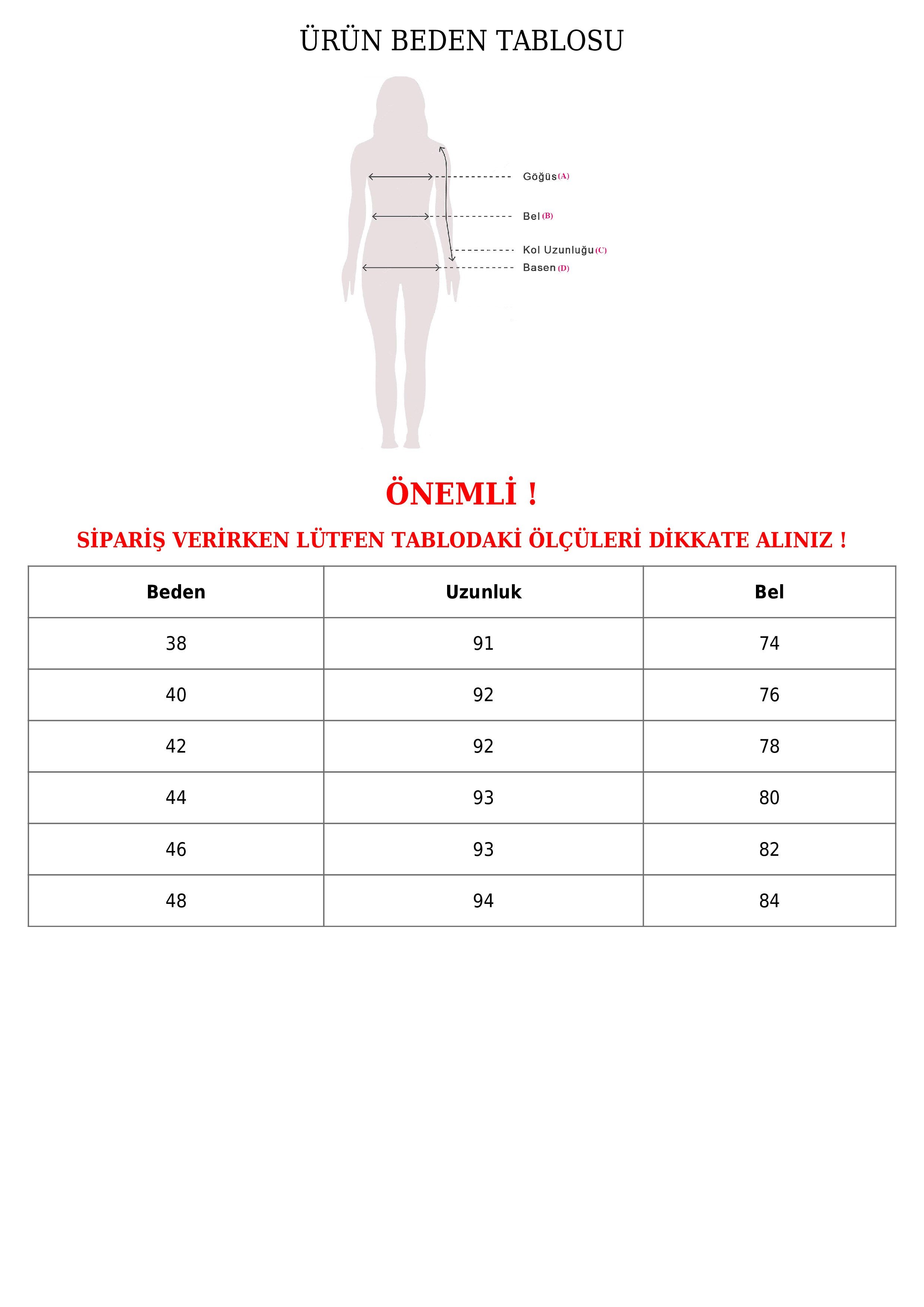 Beli Lastikli İspanyol Paça Pantolon