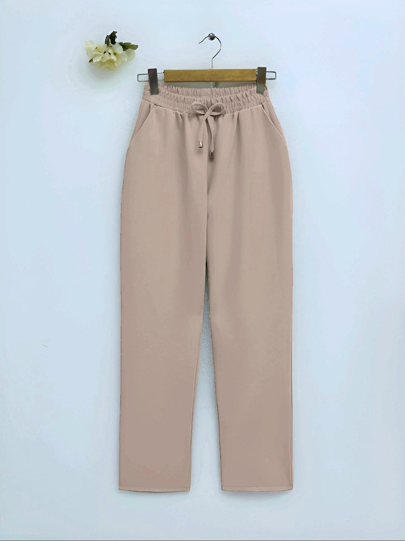 Beli Lastikli Tesettür Pantolon