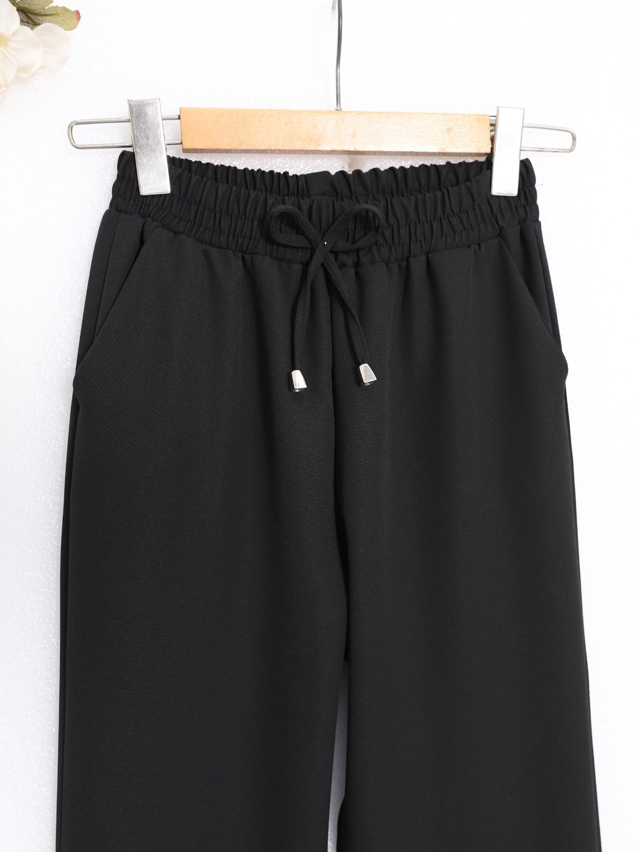 Beli Lastikli Tesettür Pantolon