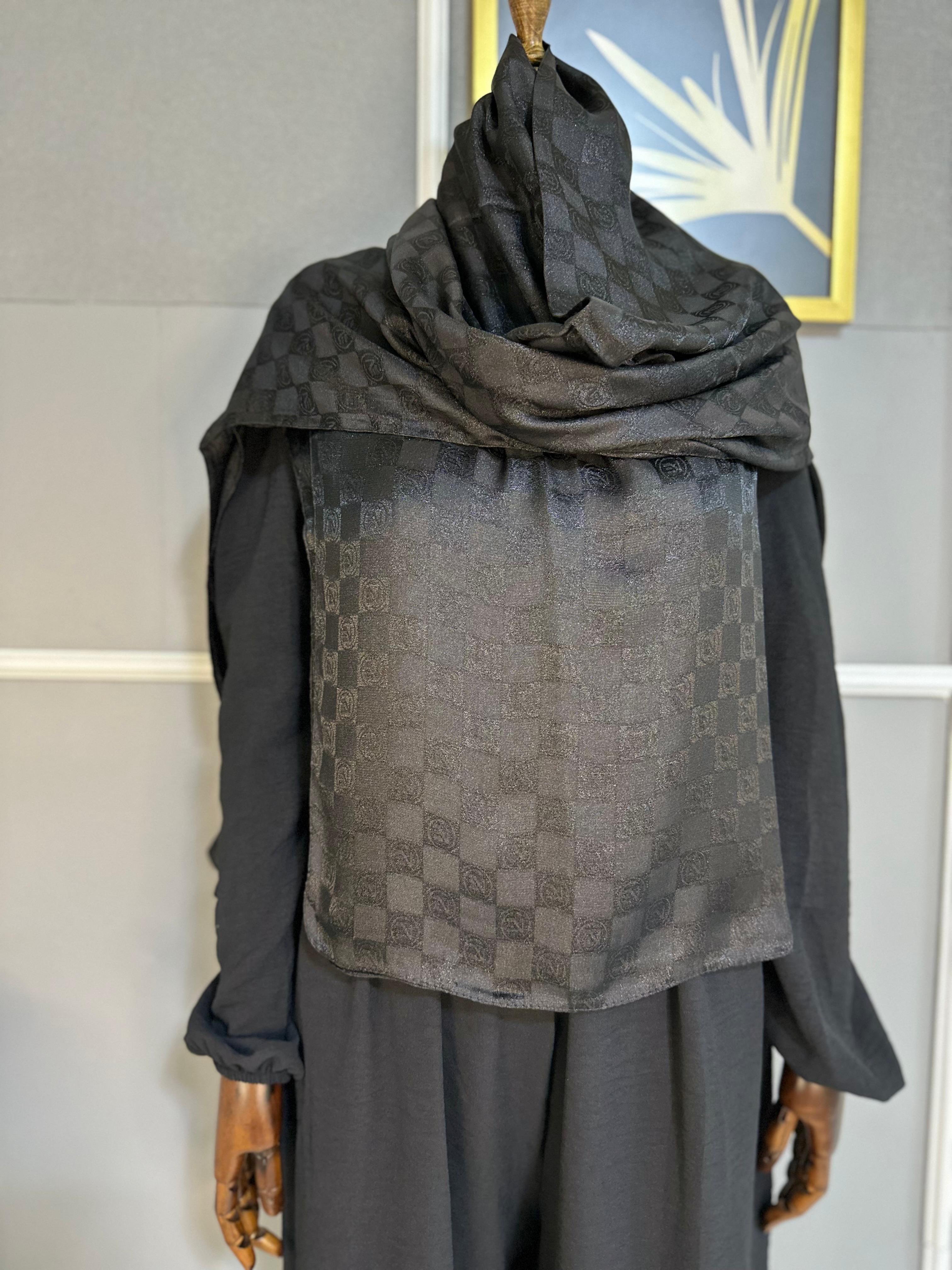 Dama Desenli Tesettür Şal
