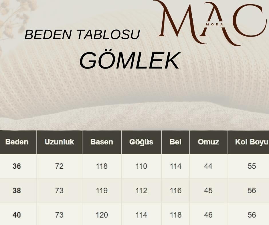 Eteği Oval Kesim Müslin Gömlek