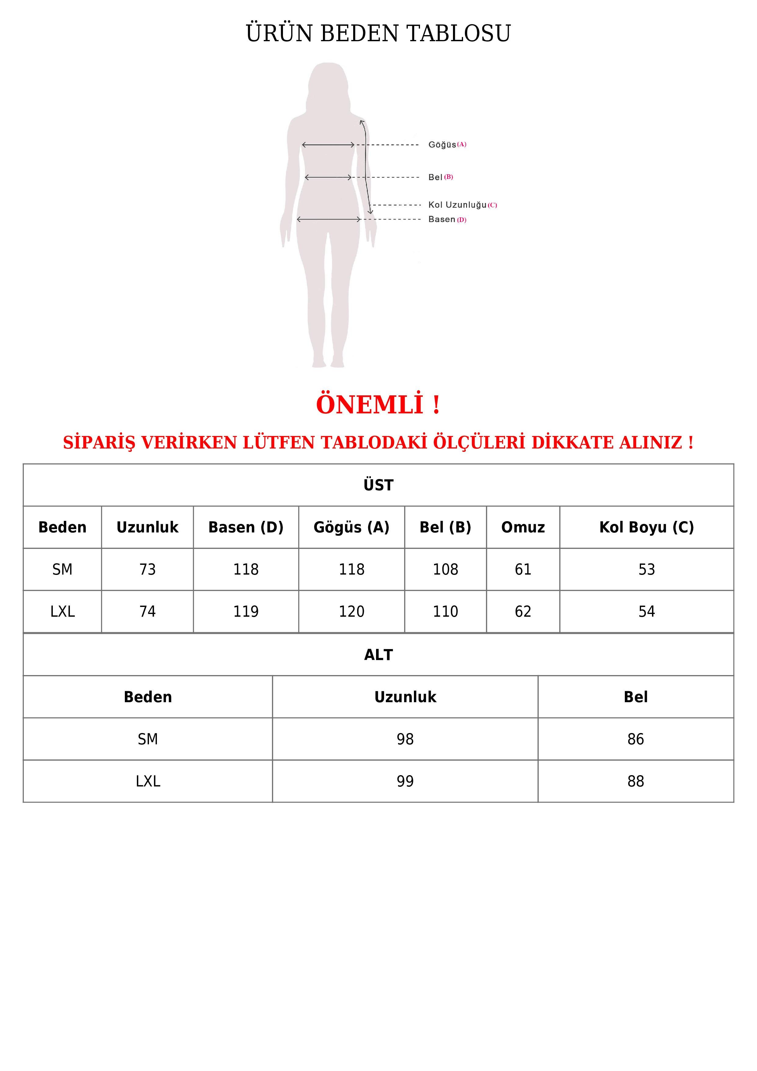 Yuvarlak Yaka Beli Kemerli Scuba Takım